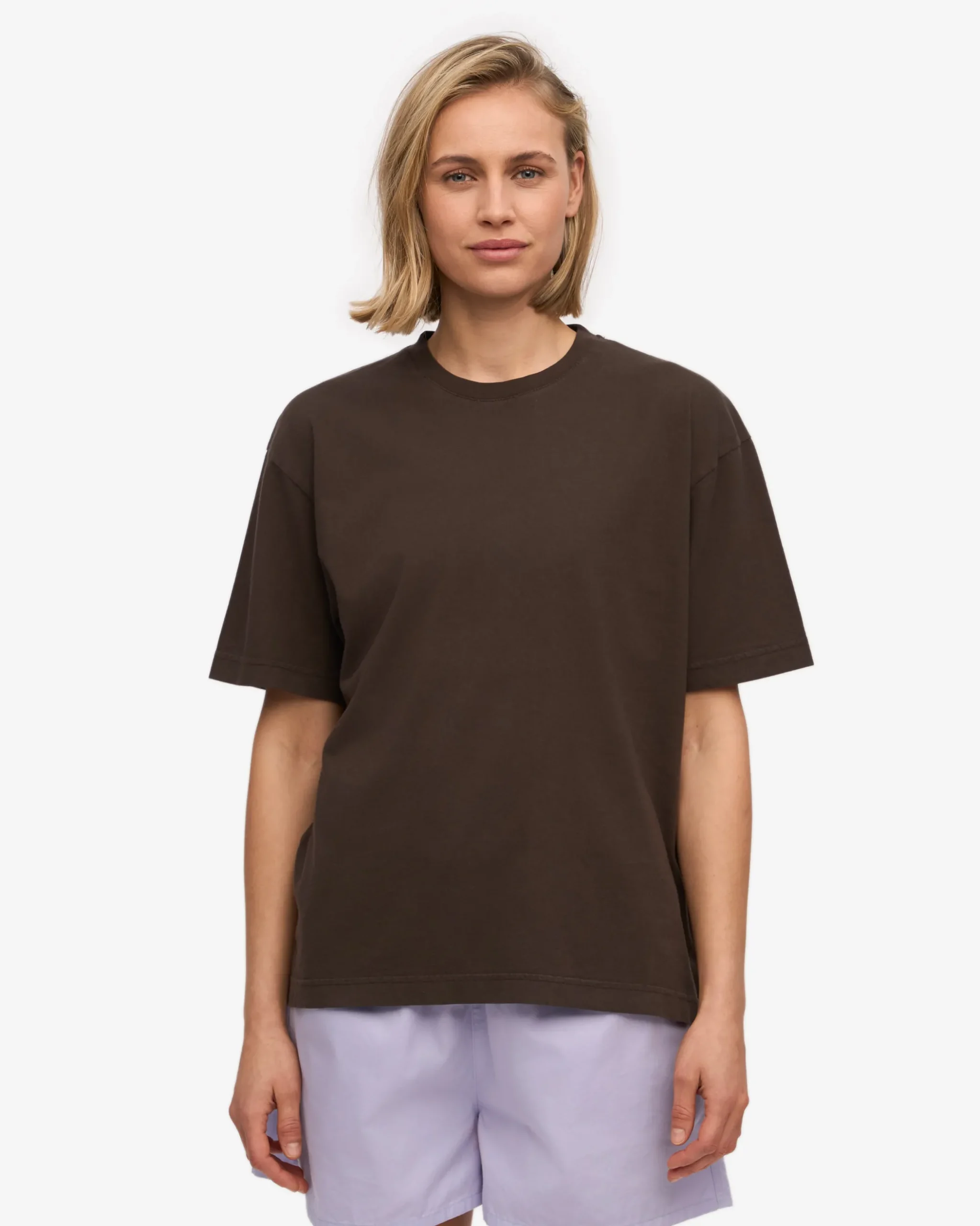 Oversized Organic T-Shirt - Coffee Brown