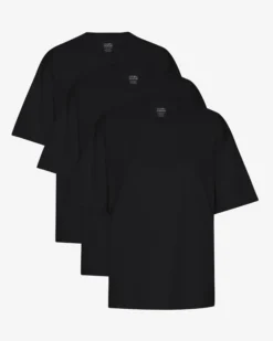 Oversized Organic T-Shirt - Deep Black (3-Pack)