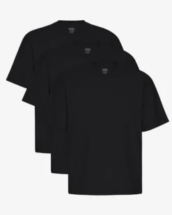 Oversized Organic T-Shirt - Deep Black (3-Pack)