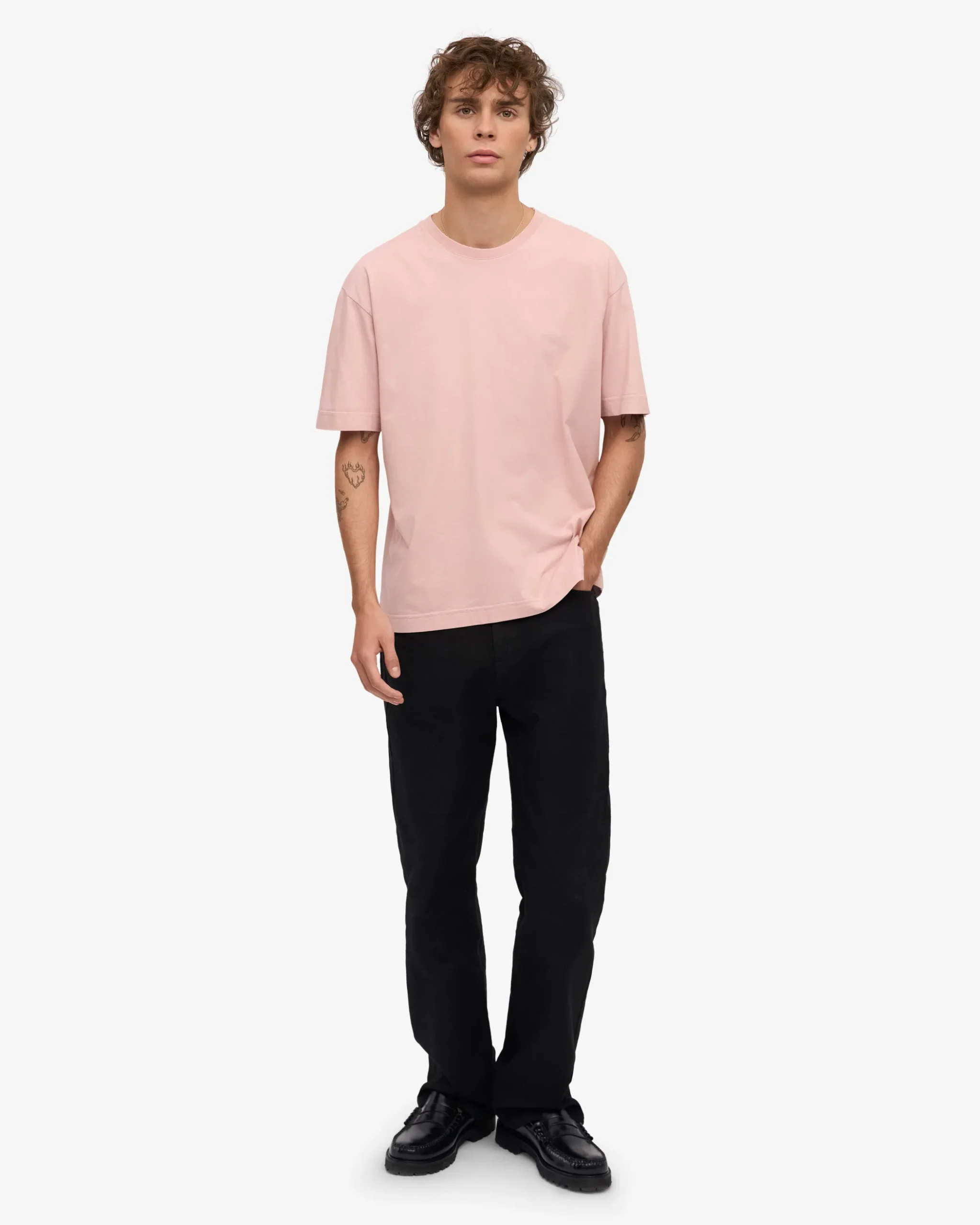 Oversized Organic T-Shirt - Faded Pink