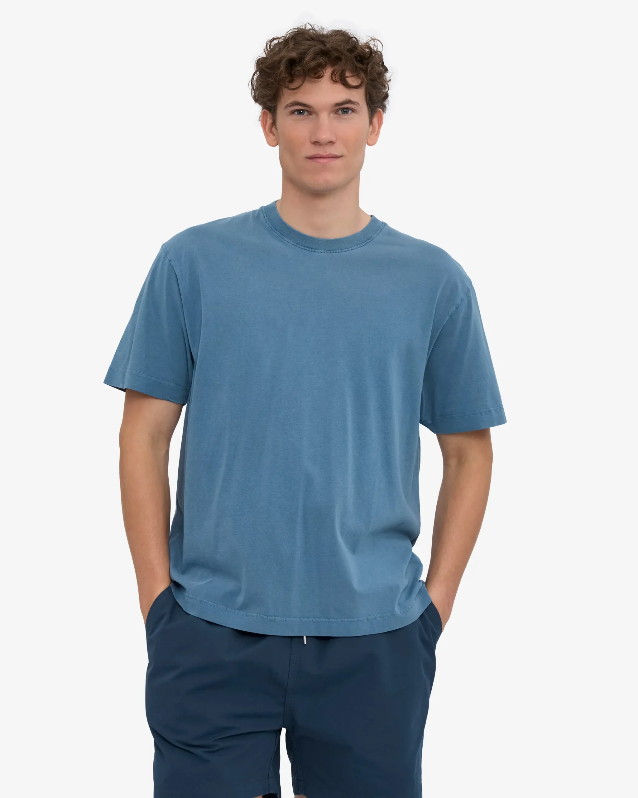 Oversized Organic T-Shirt - Faded Indigo