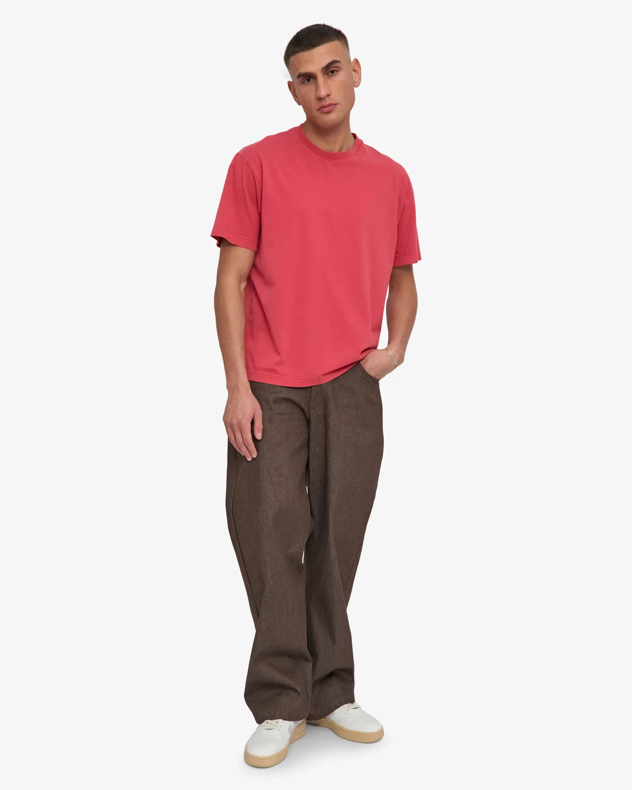 Oversized Organic T-Shirt - Faded Red