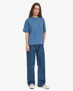 Oversized Organic T-Shirt - Faded Indigo