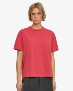 Oversized Organic T-Shirt - Faded Red