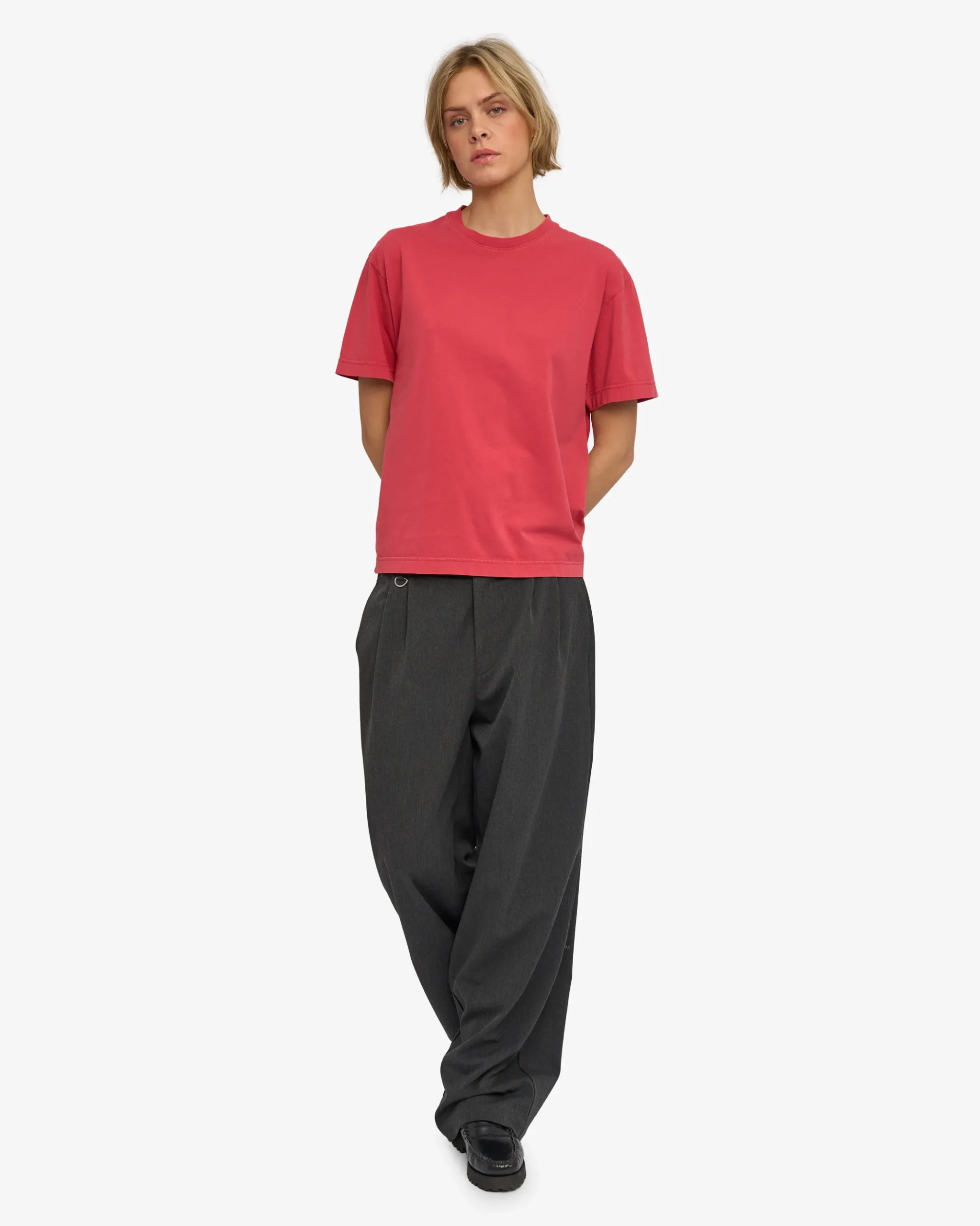 Oversized Organic T-Shirt - Faded Red