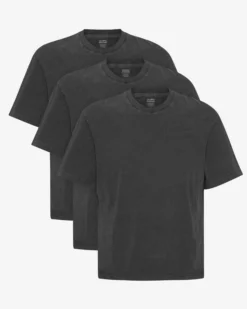 Oversized Organic T-Shirt - Faded Black (3-Pack)