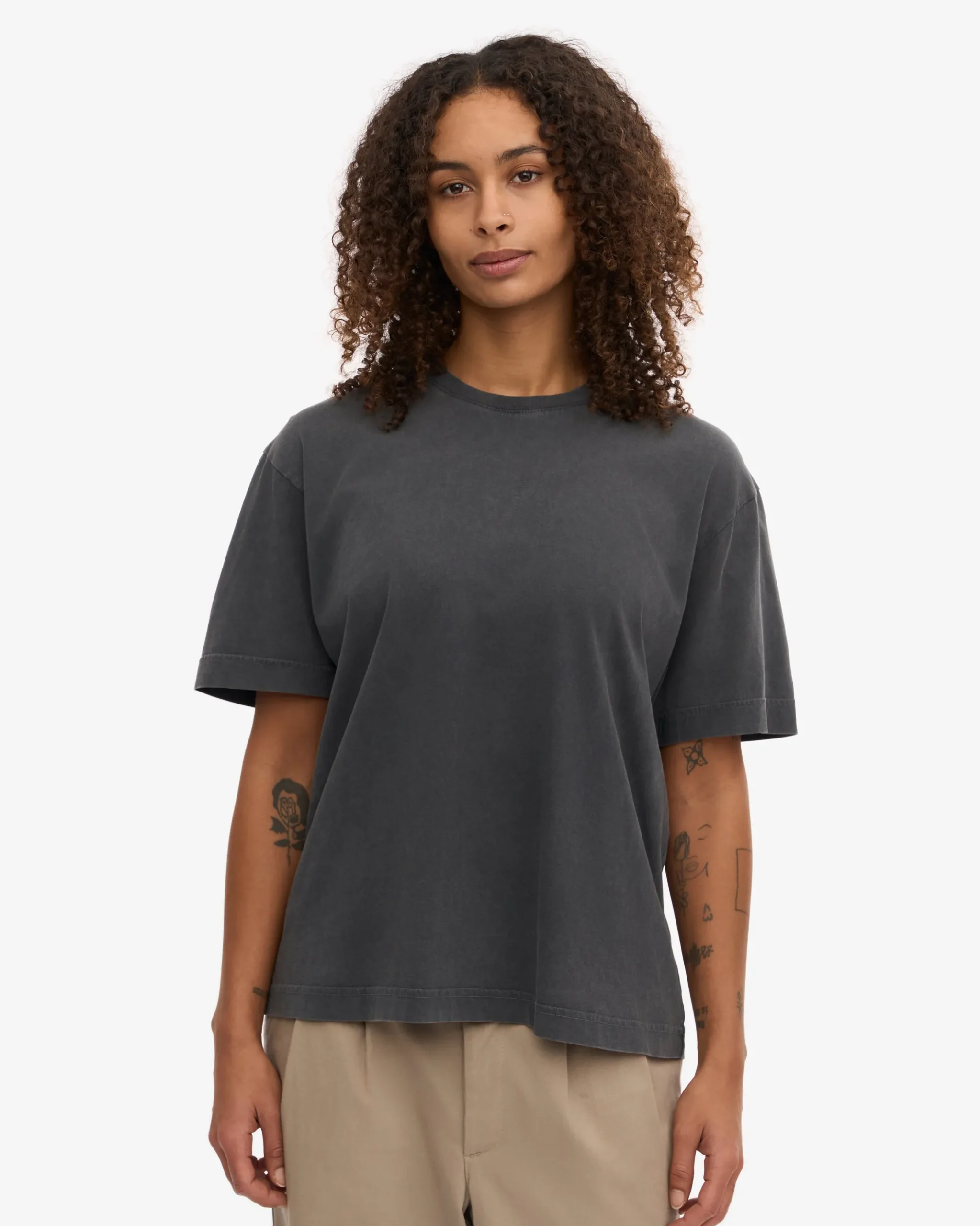 Oversized Organic T-Shirt - Faded Black
