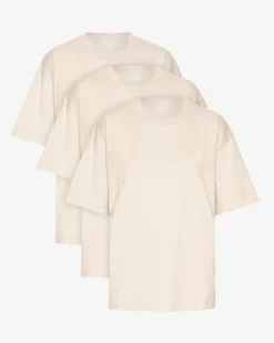 Oversized Organic T-Shirt - Ivory White (3-Pack)