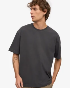 Oversized Organic T-Shirt - Lava Grey