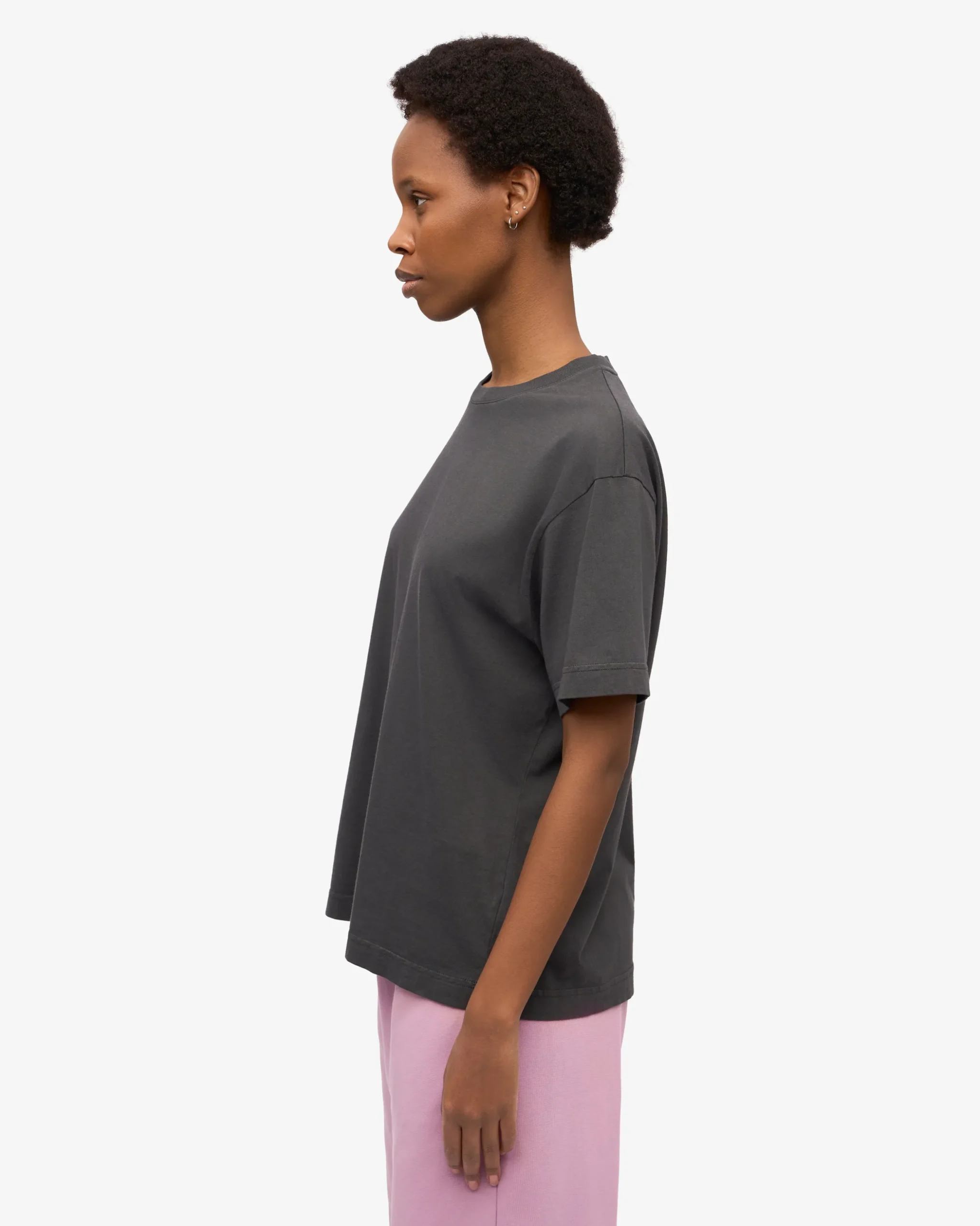 Oversized Organic T-Shirt - Lava Grey