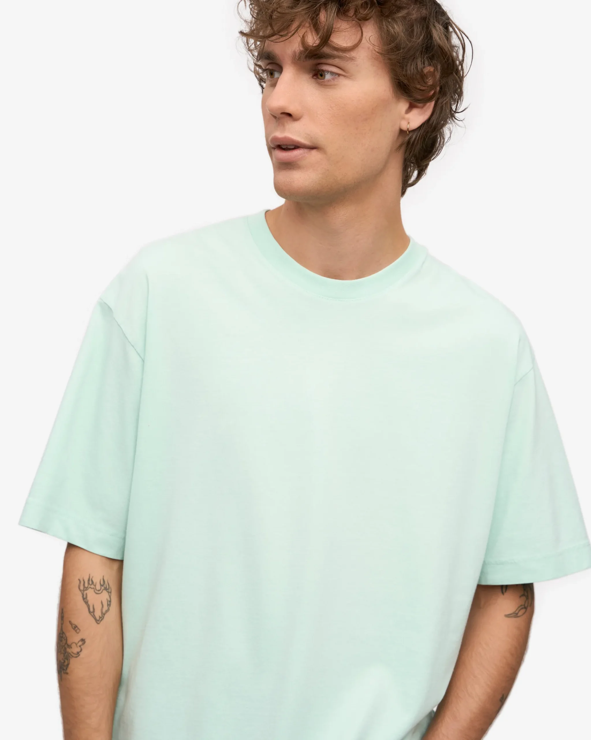 Oversized Organic T-Shirt - Light Aqua
