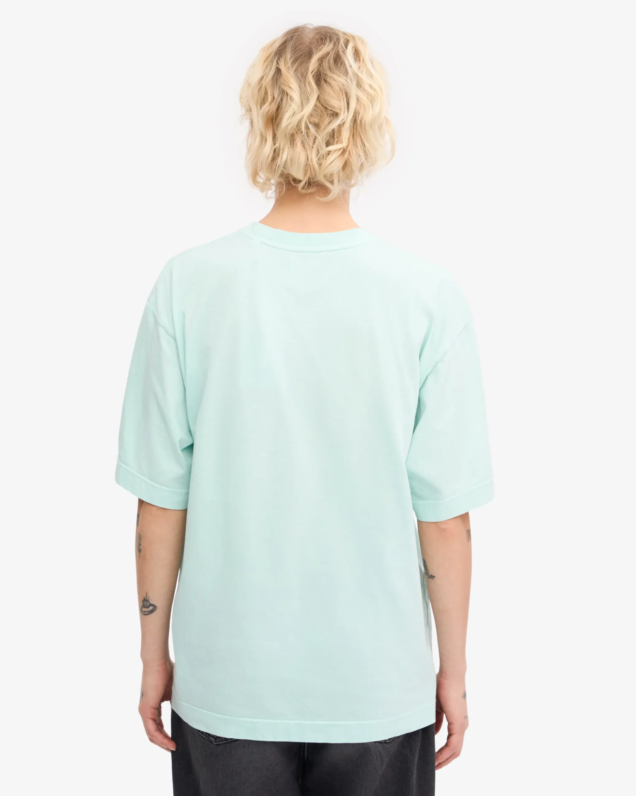 Oversized Organic T-Shirt - Light Aqua
