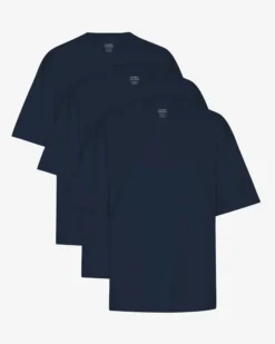 Oversized Organic T-Shirt - Navy Blue (3-Pack)