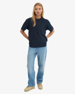 Oversized Organic T-Shirt - Navy Blue (3-Pack)