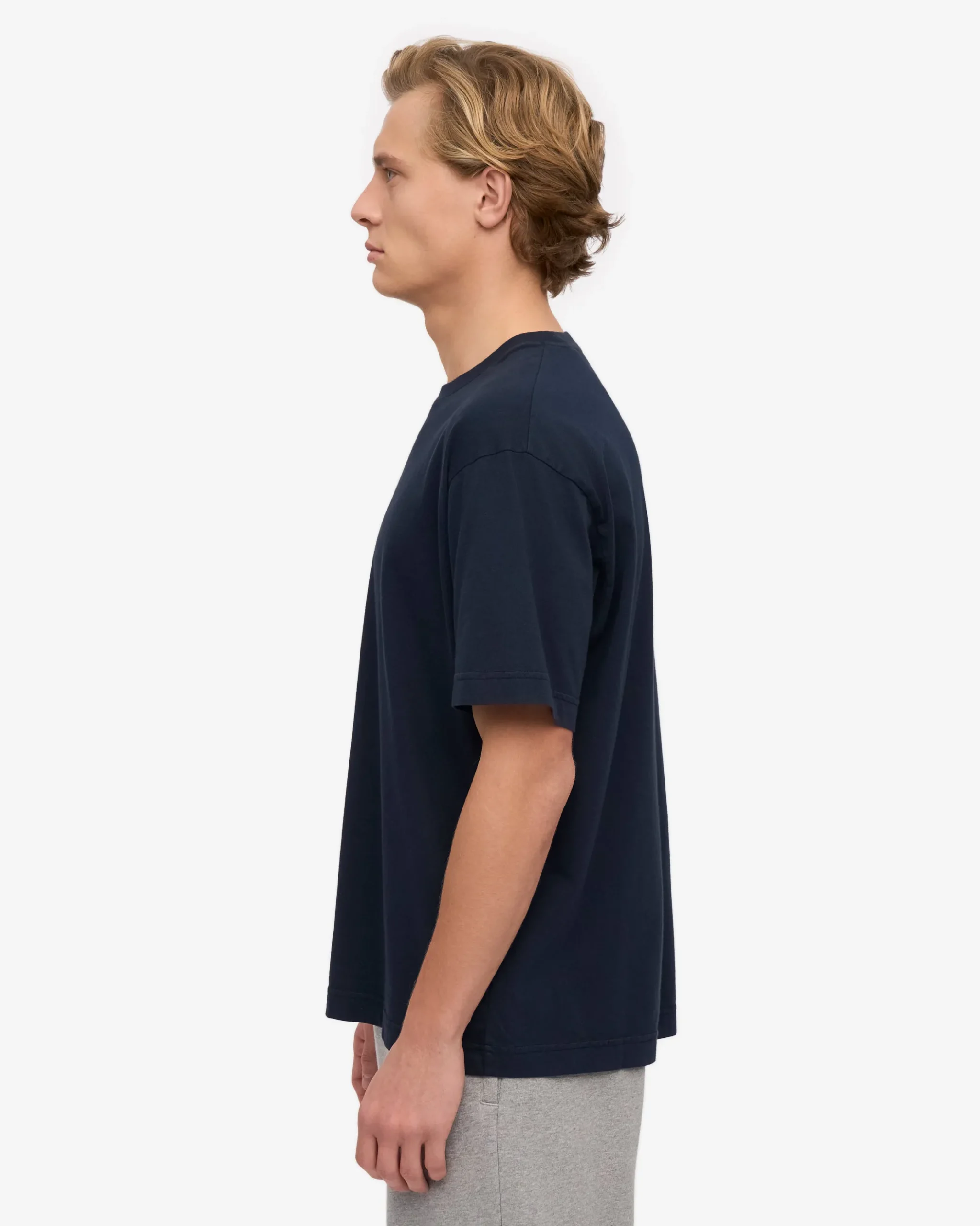 Oversized Organic T-Shirt - Navy Blue