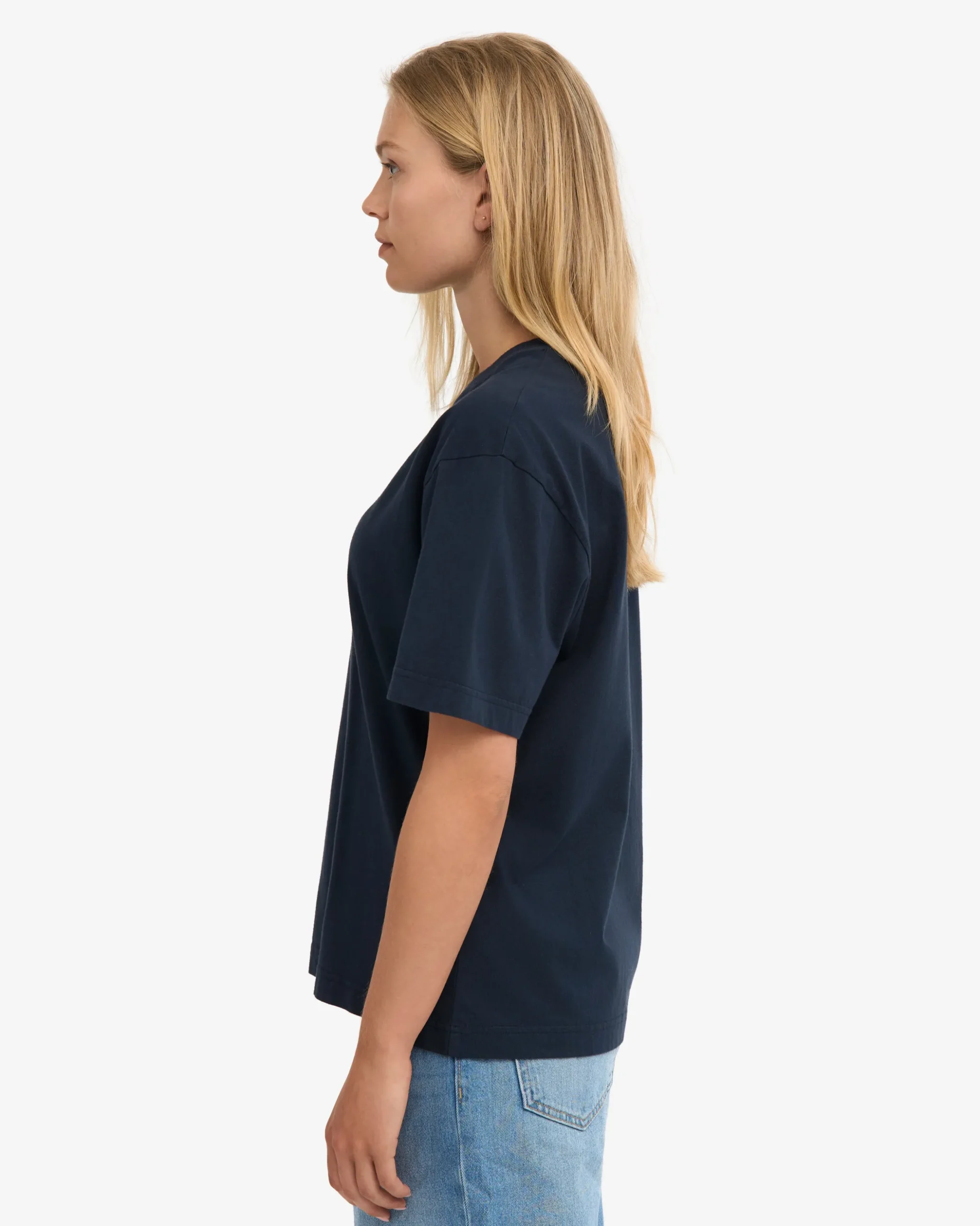 Oversized Organic T-Shirt - Navy Blue