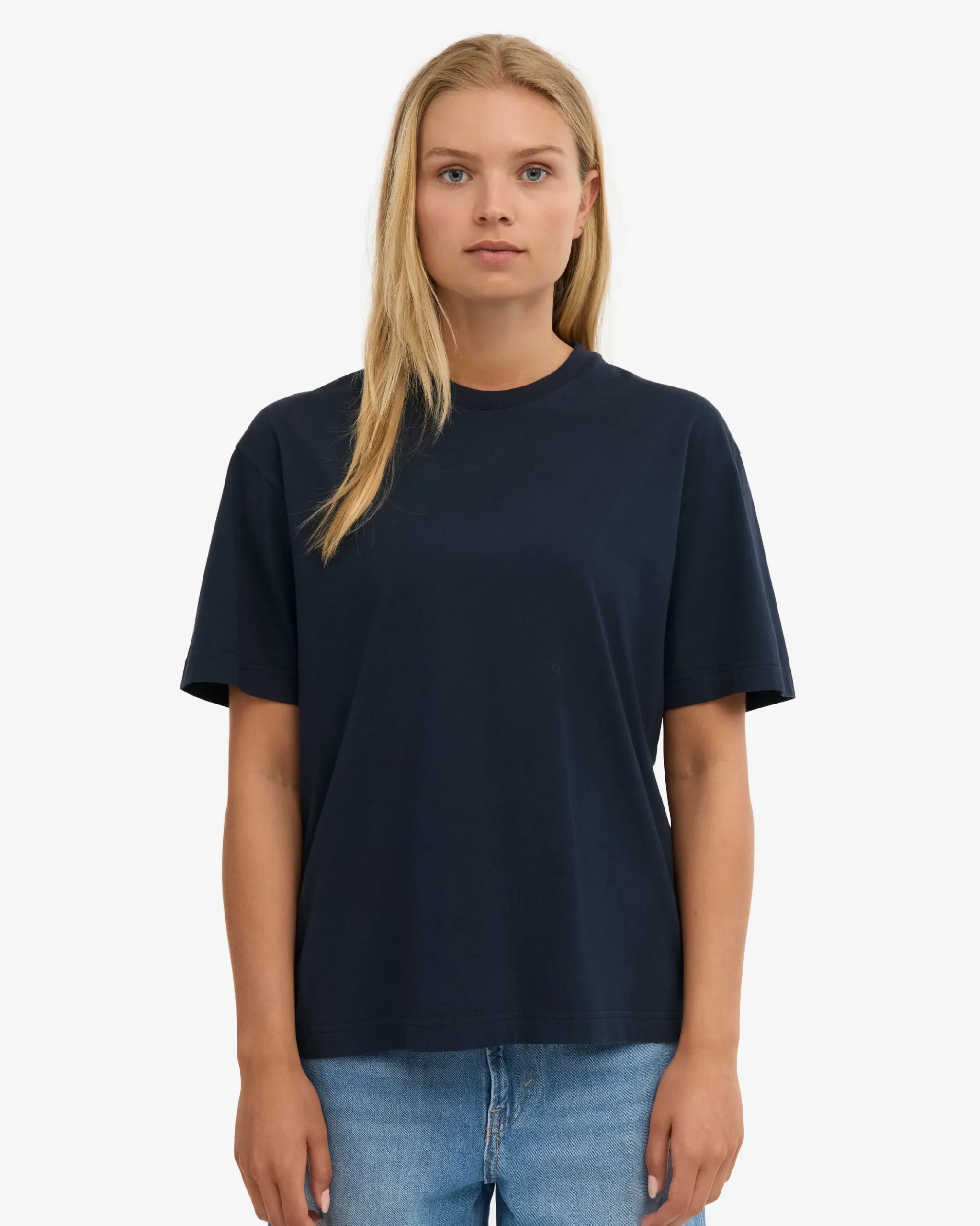 Oversized Organic T-Shirt - Navy Blue