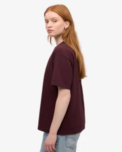 Oversized Organic T-Shirt - Oxblood Red (3-Pack)