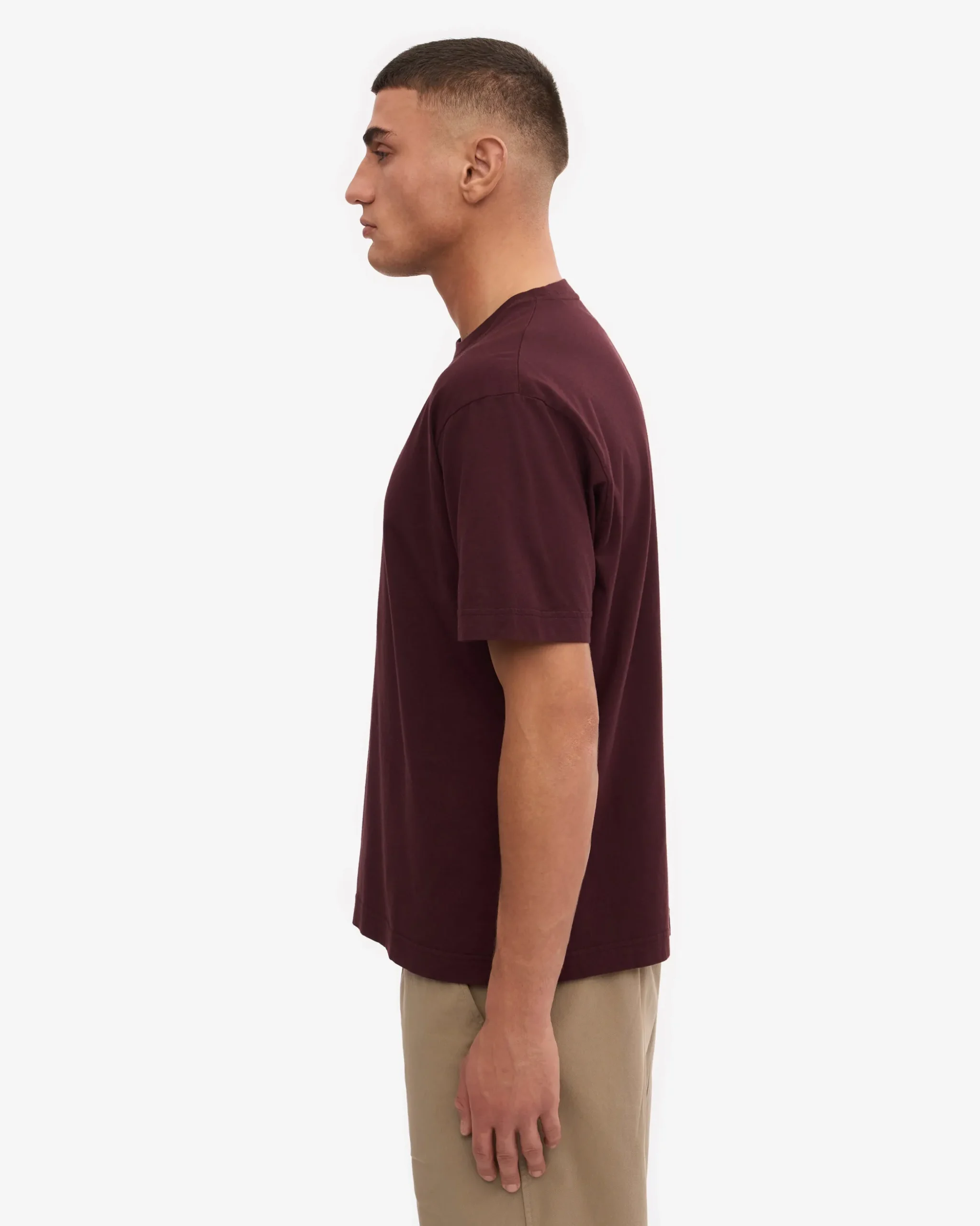 Oversized Organic T-Shirt - Oxblood Red