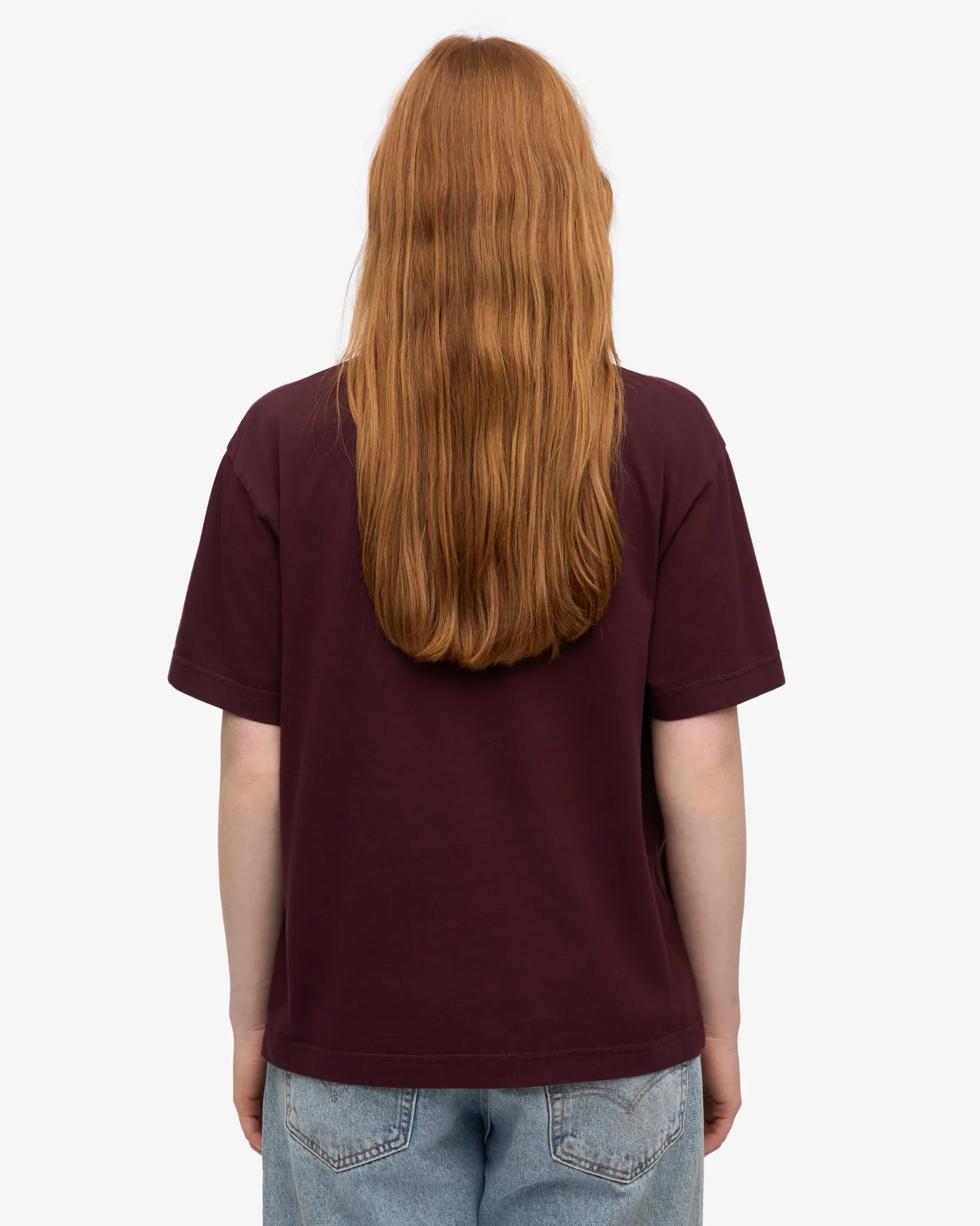 Oversized Organic T-Shirt - Oxblood Red
