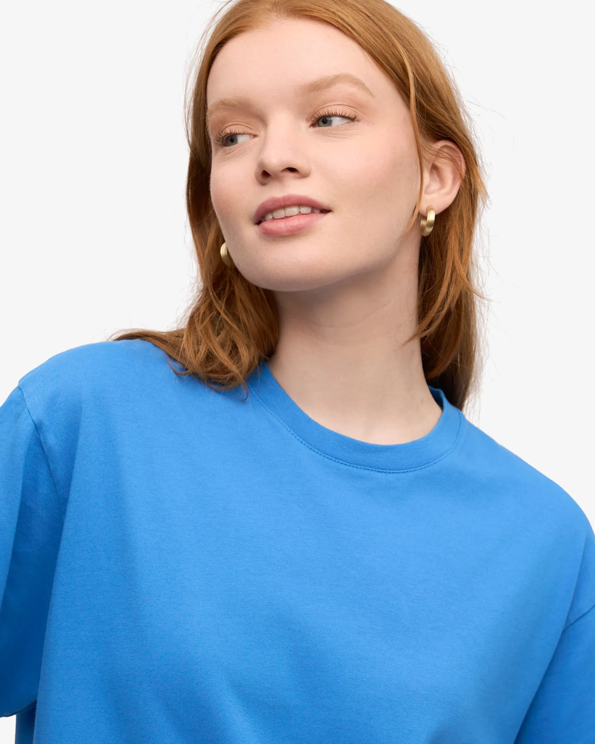 Oversized Organic T-Shirt - Pacific Blue