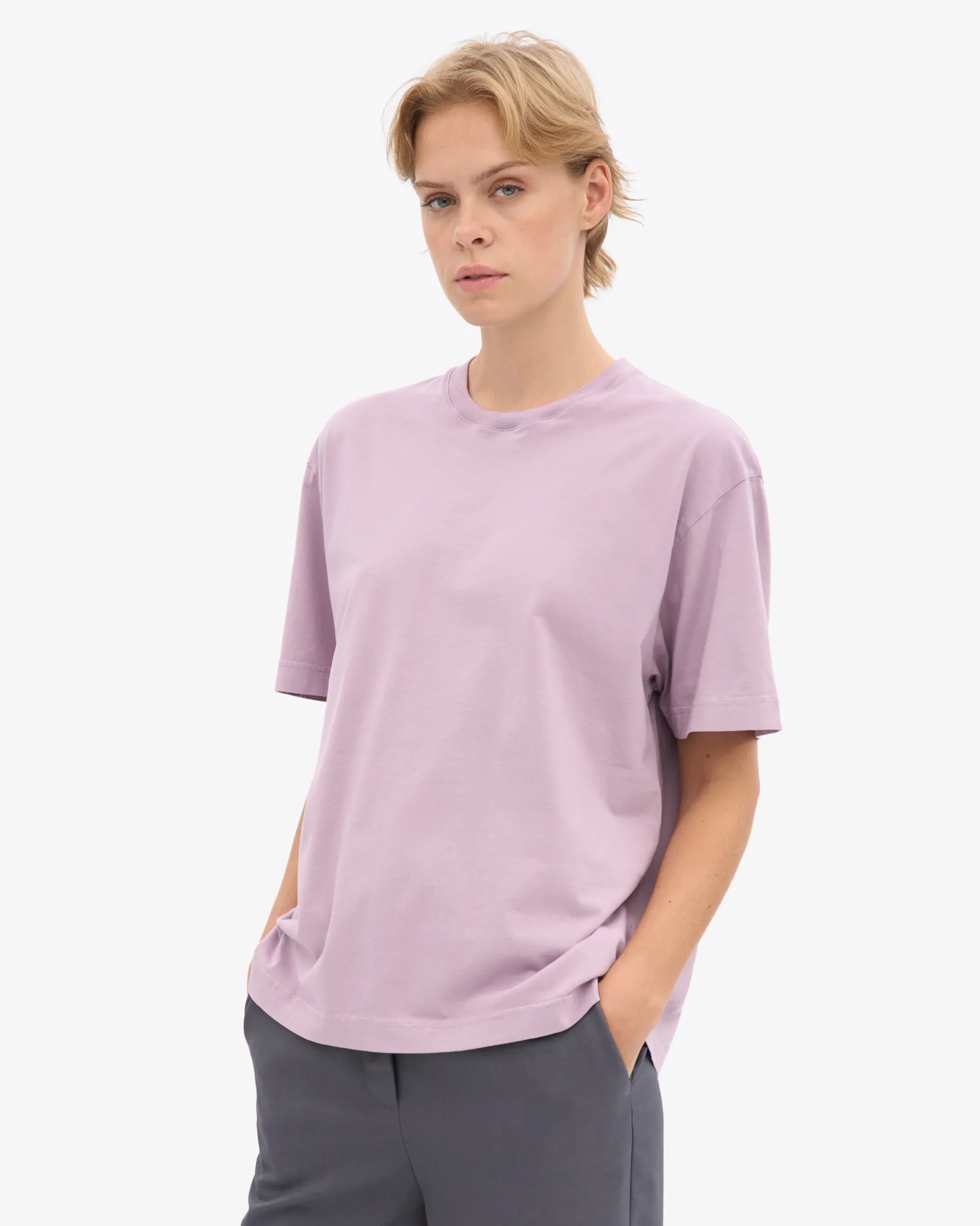 Oversized Organic T-Shirt - Pearly Purple