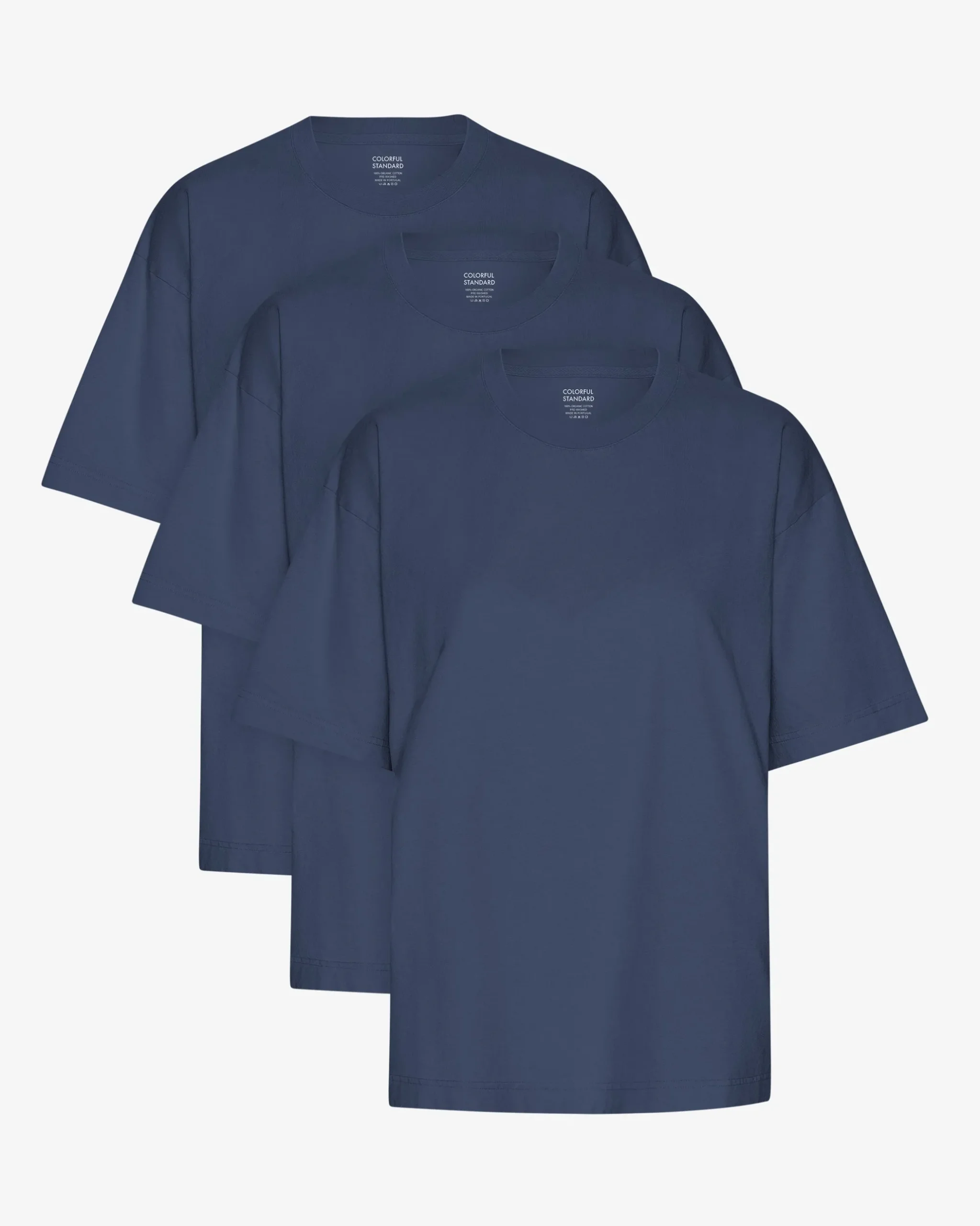 Oversized Organic T-Shirt - Petrol Blue (3-Pack)