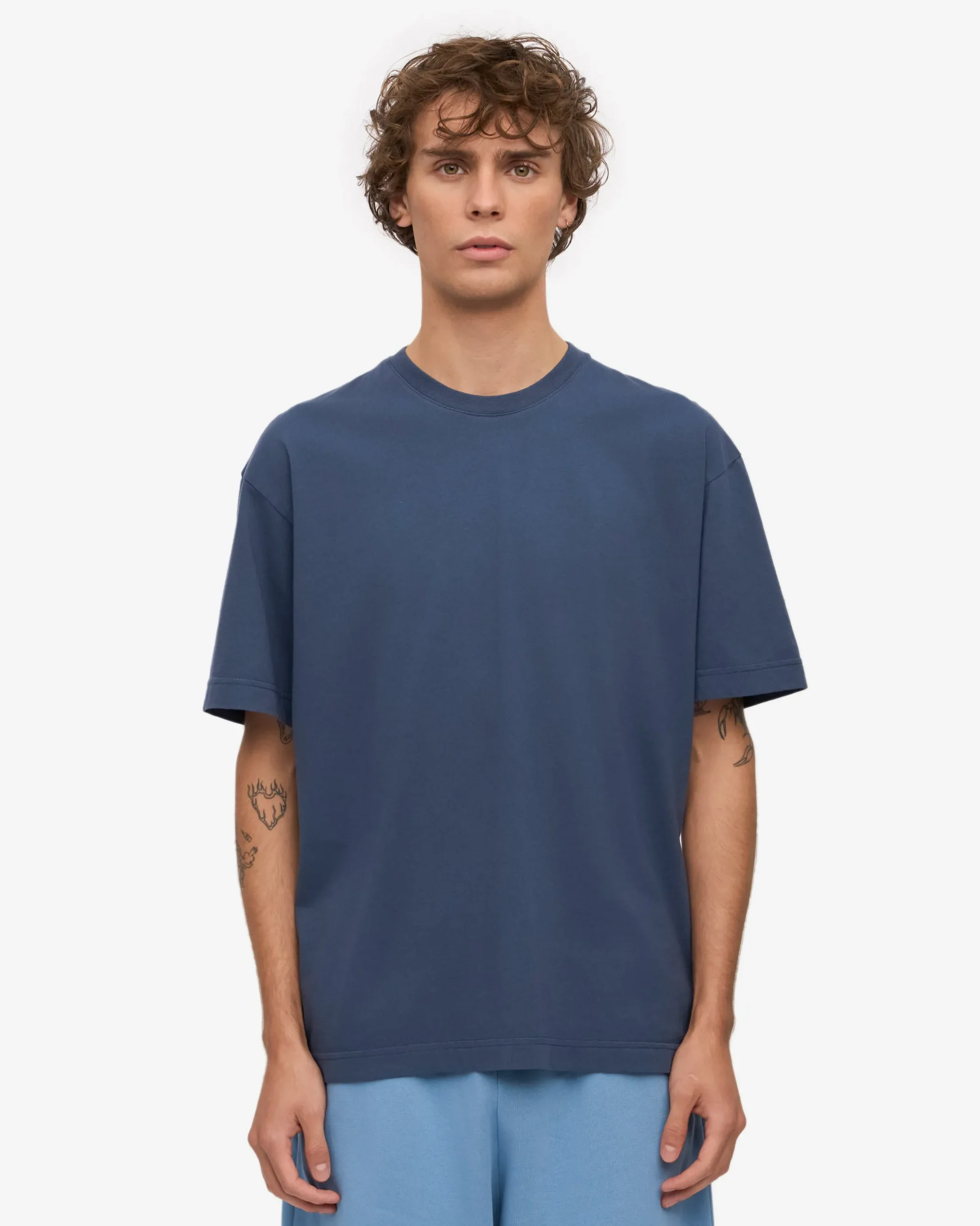 Oversized Organic T-Shirt - Petrol Blue