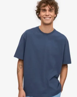 Oversized Organic T-Shirt - Petrol Blue (3-Pack)