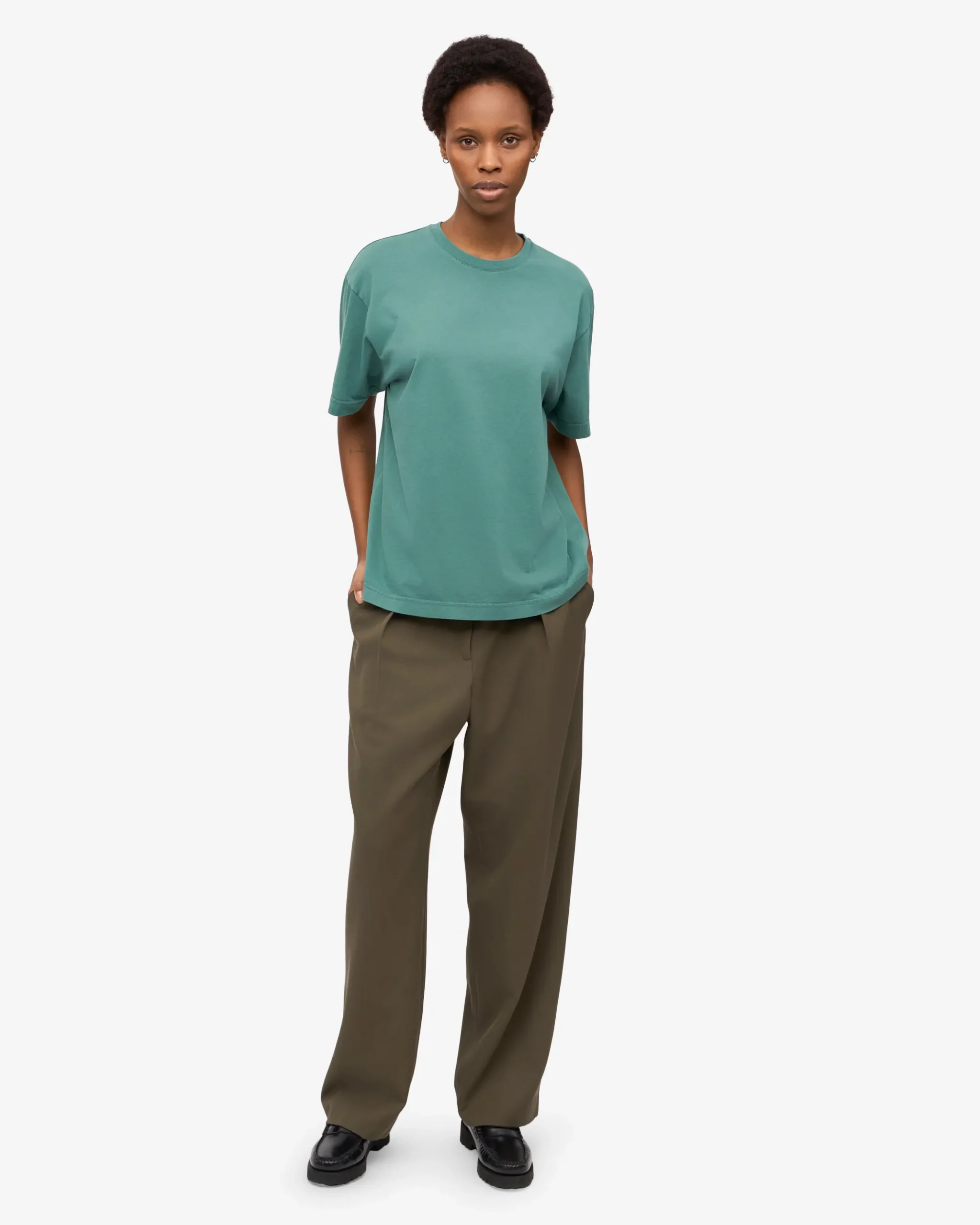 Oversized Organic T-Shirt - Pine Green