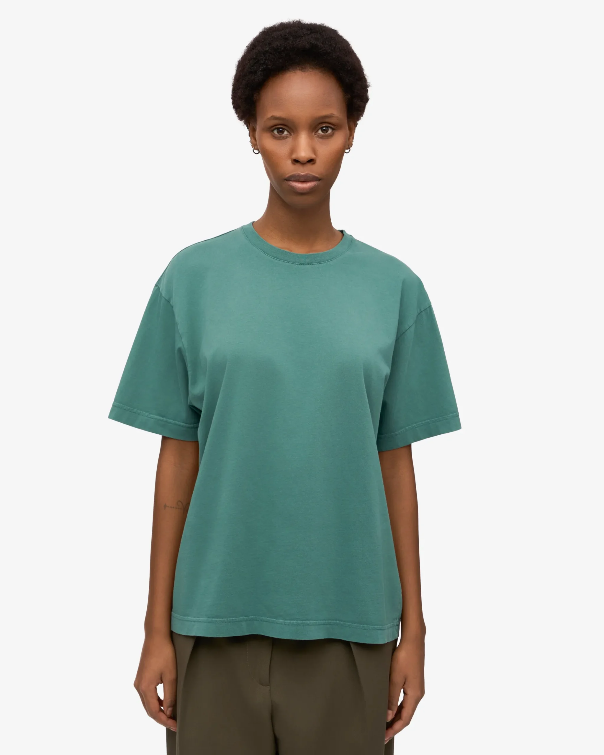 Oversized Organic T-Shirt - Pine Green