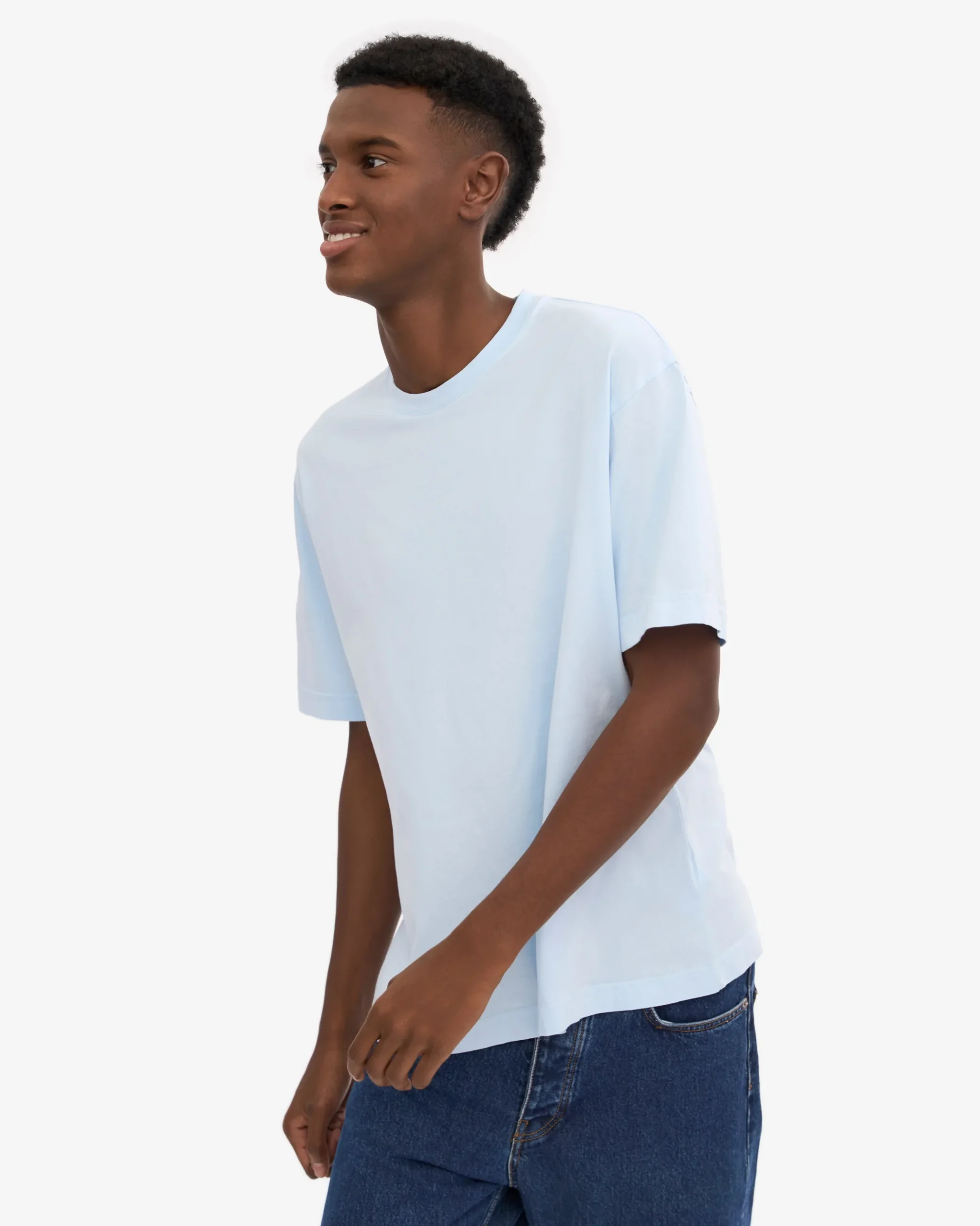 Oversized Organic T-Shirt - Polar Blue (3-Pack)