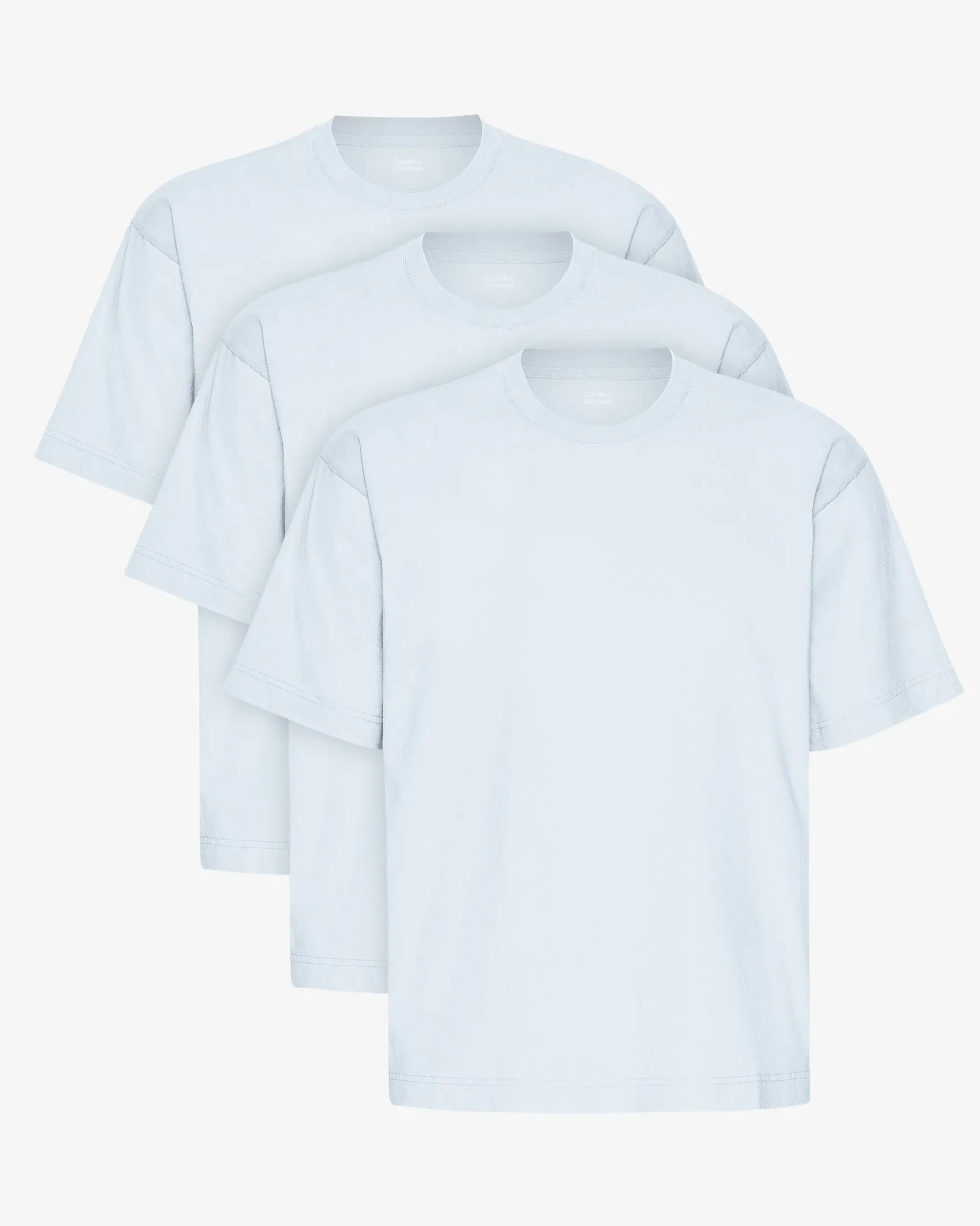 Oversized Organic T-Shirt - Polar Blue (3-Pack)