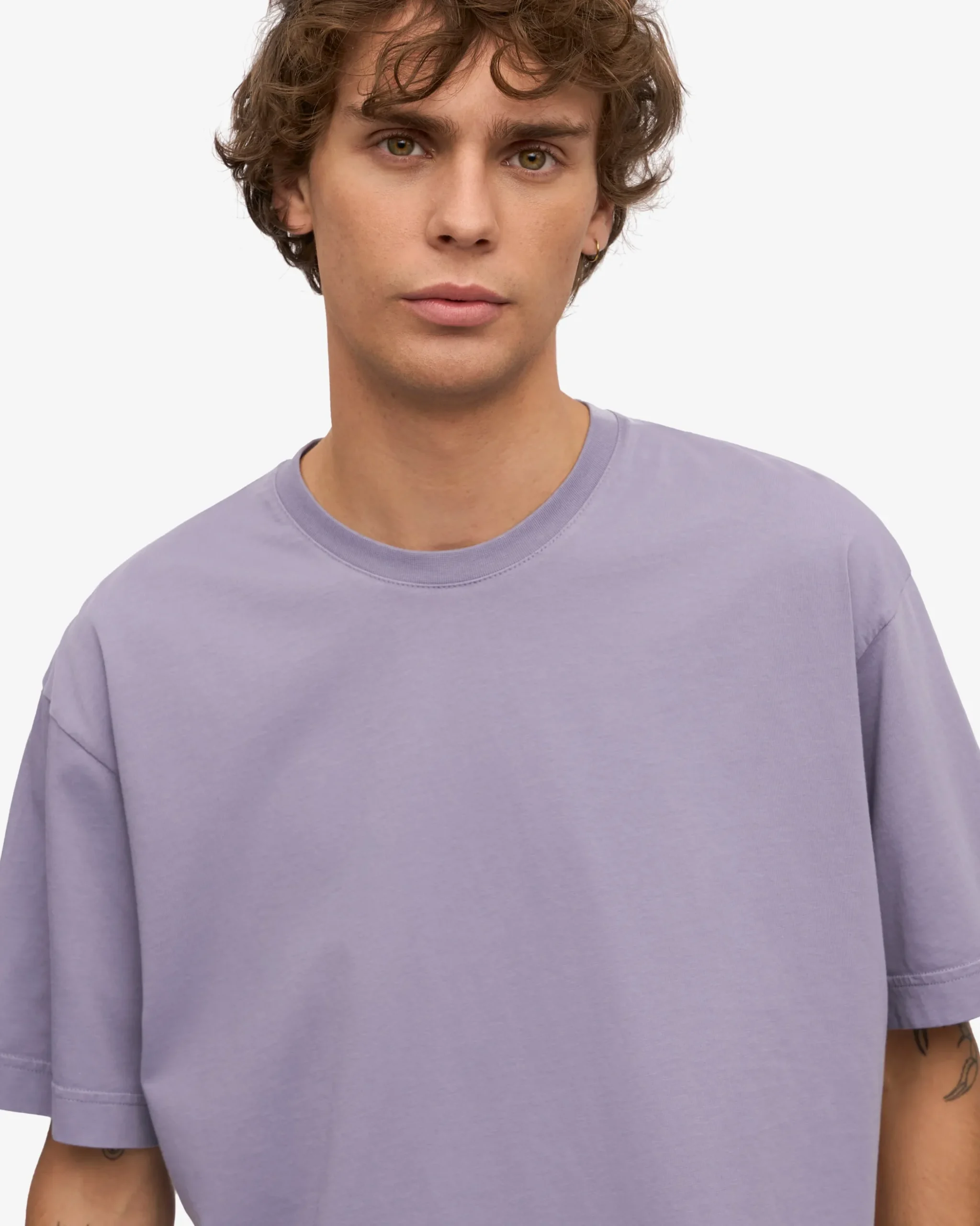Oversized Organic T-Shirt - Purple Jade