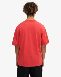 Oversized Organic T-Shirt - Red Tangerine