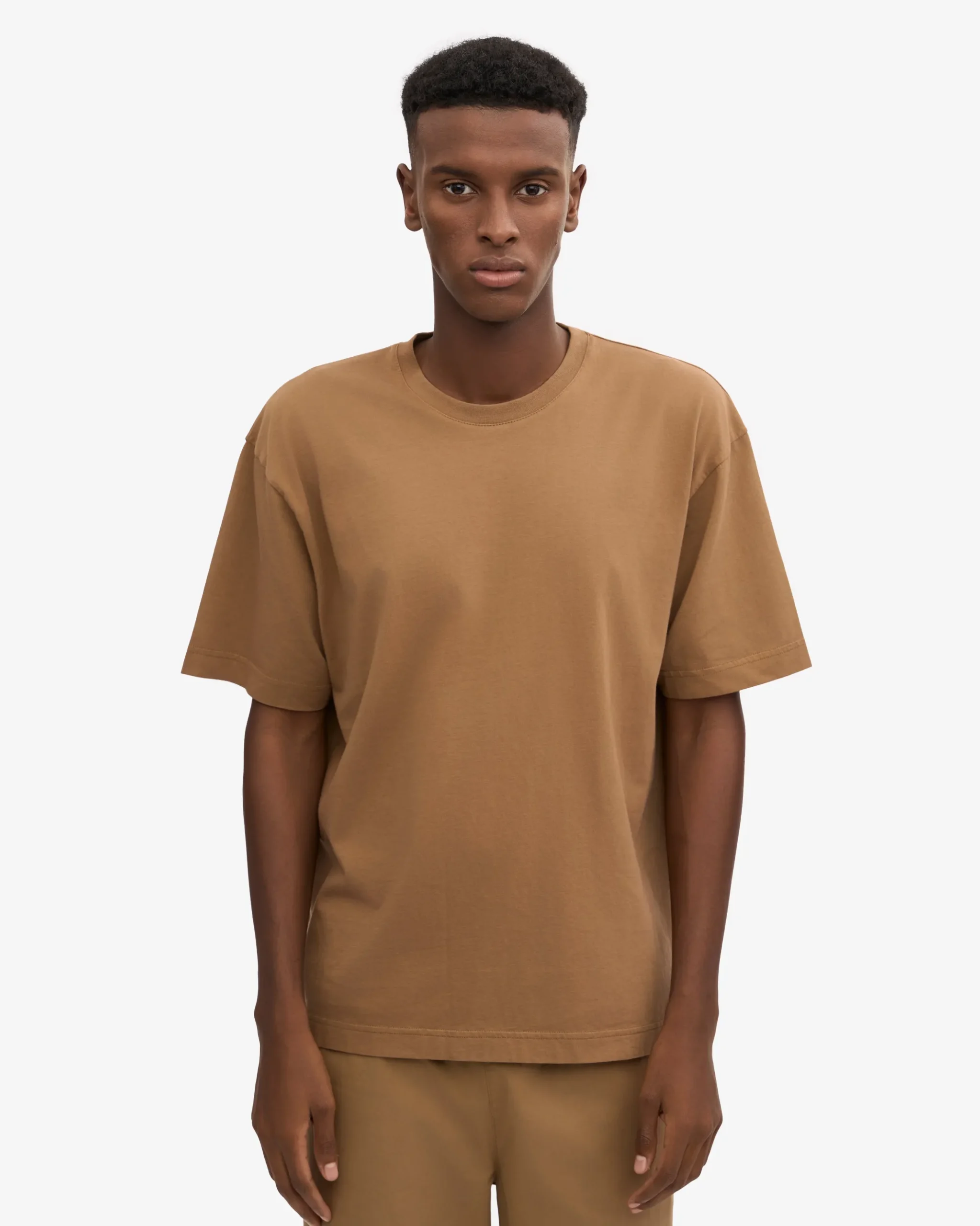 Oversized Organic T-Shirt - Sahara Camel