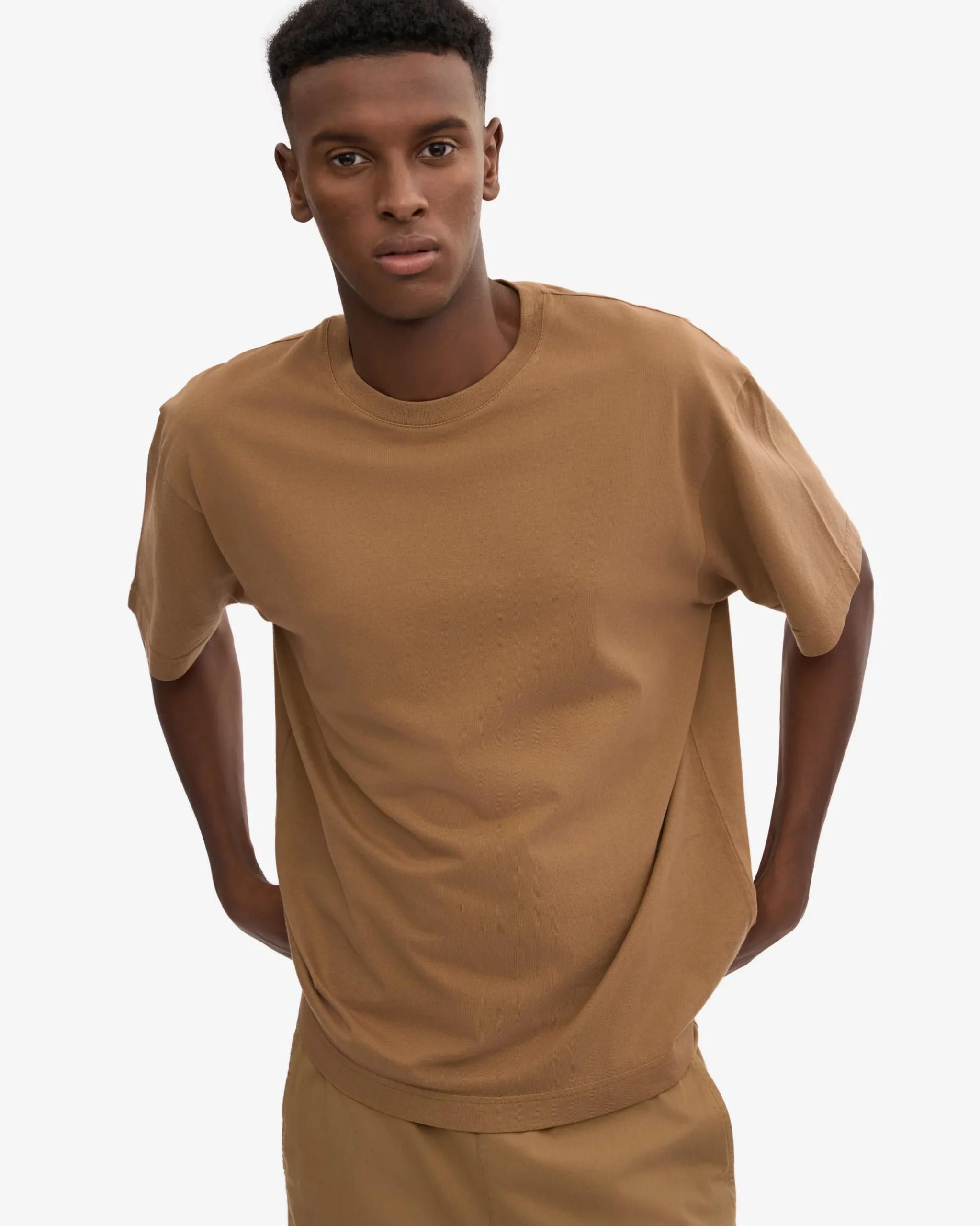 Oversized Organic T-Shirt - Sahara Camel