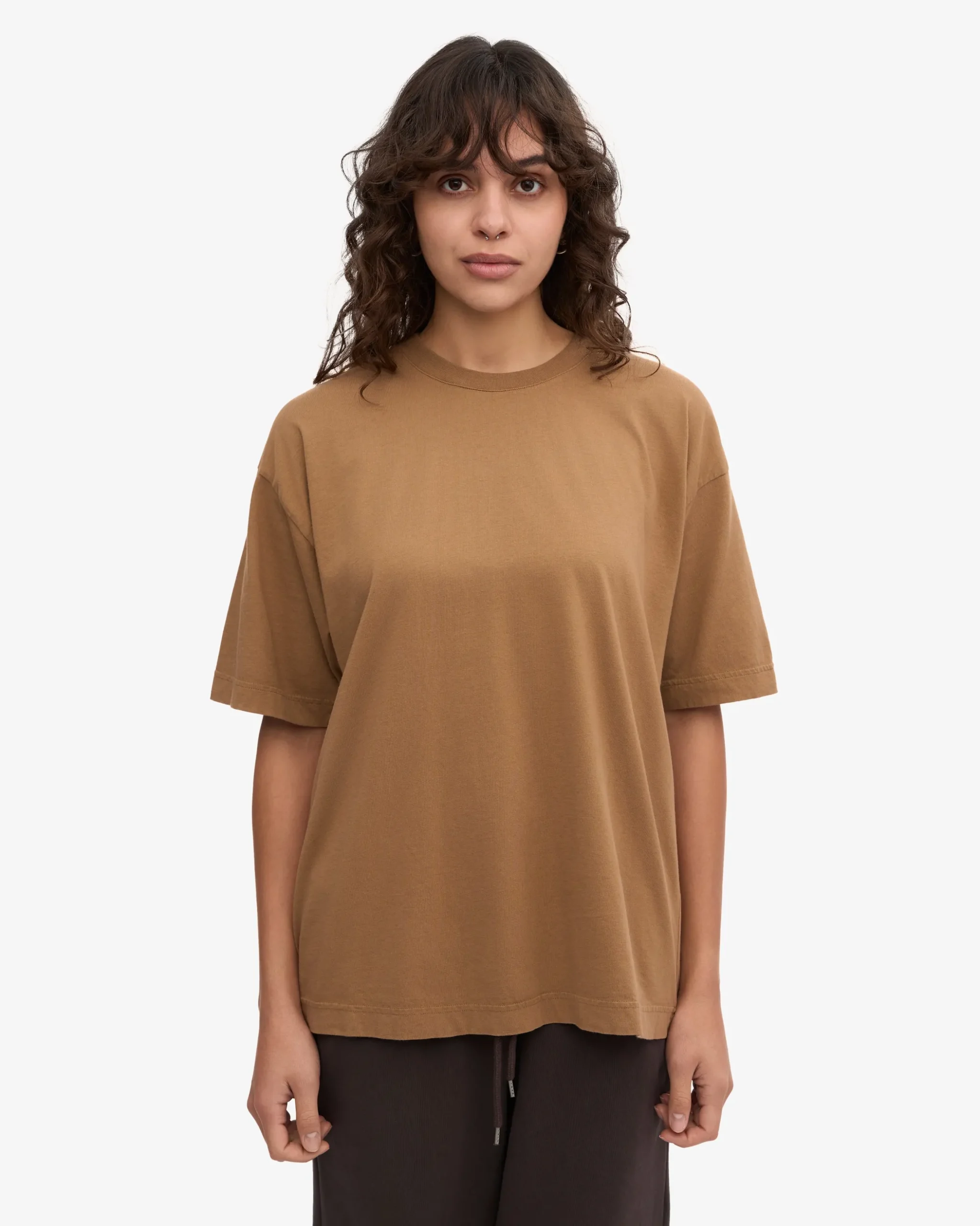 Oversized Organic T-Shirt - Sahara Camel