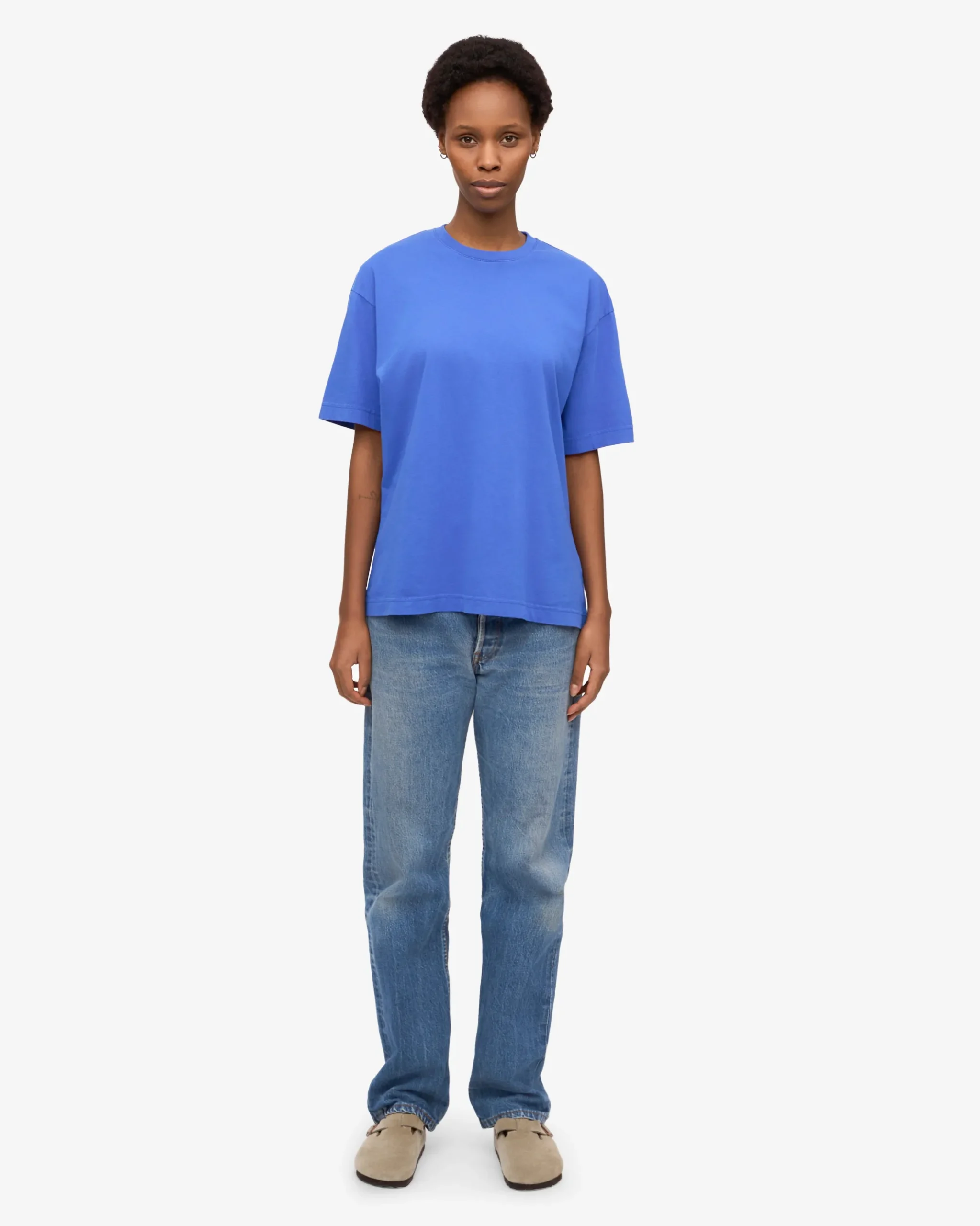 Oversized Organic T-Shirt - Sapphire Blue