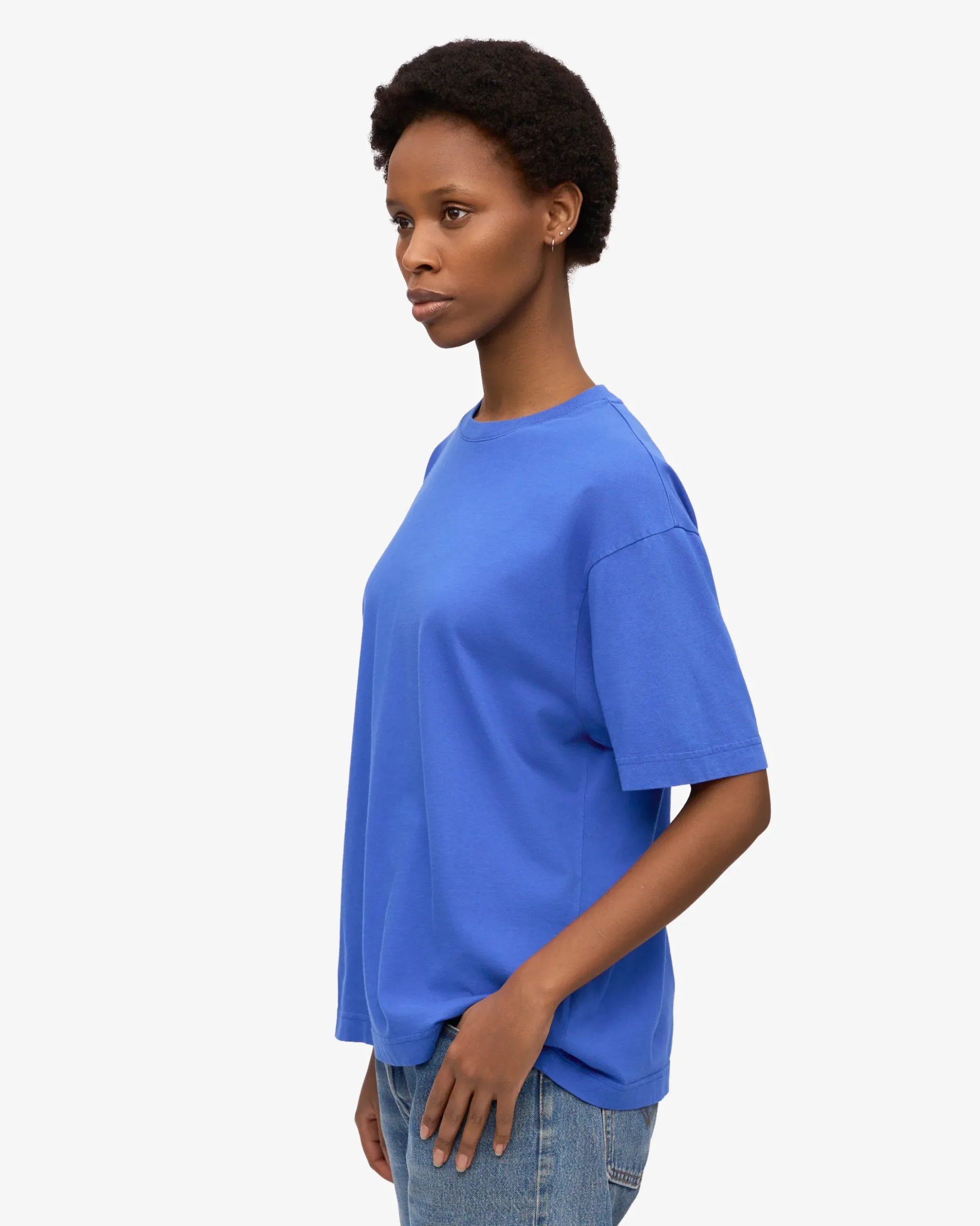 Oversized Organic T-Shirt - Sapphire Blue