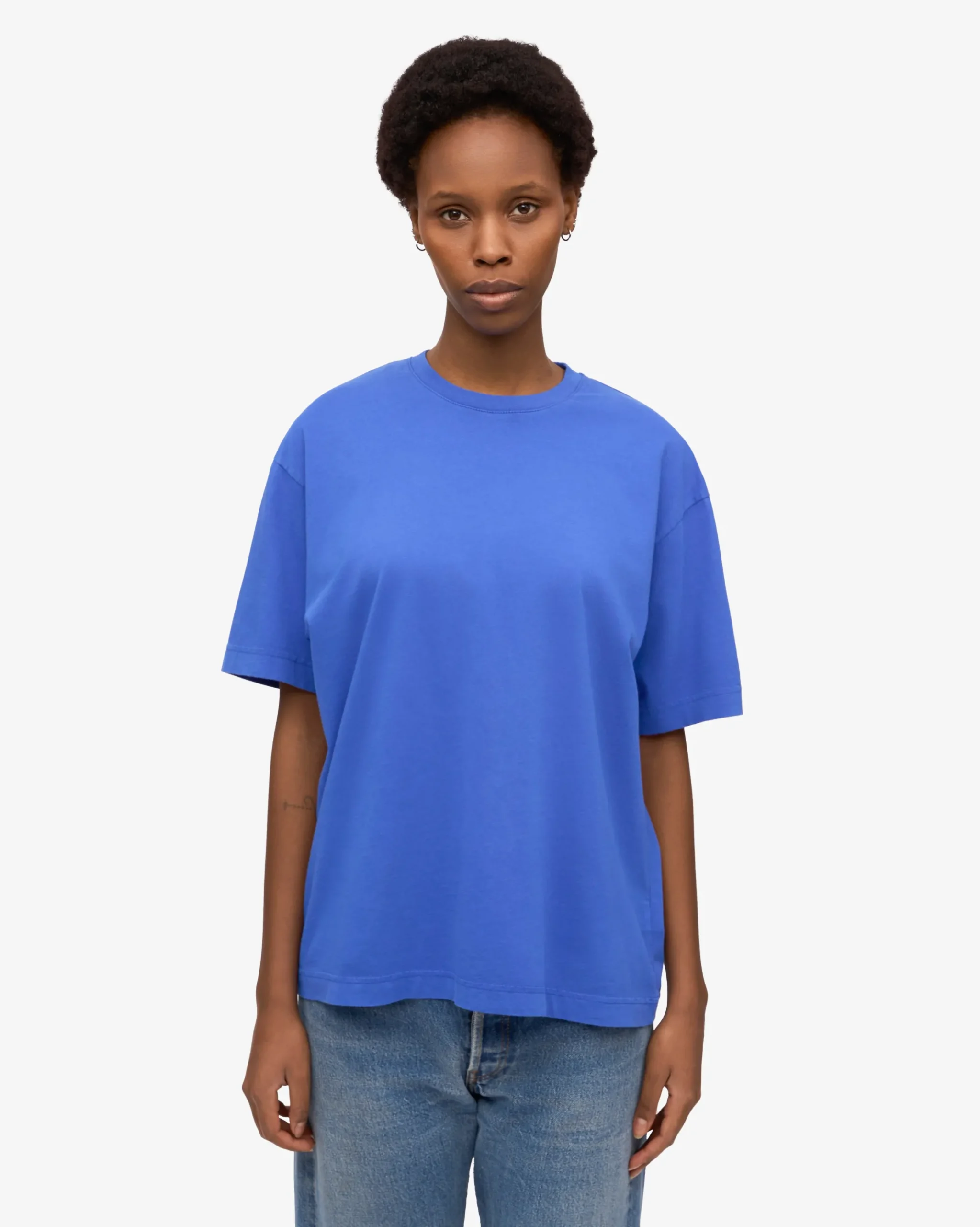 Oversized Organic T-Shirt - Sapphire Blue