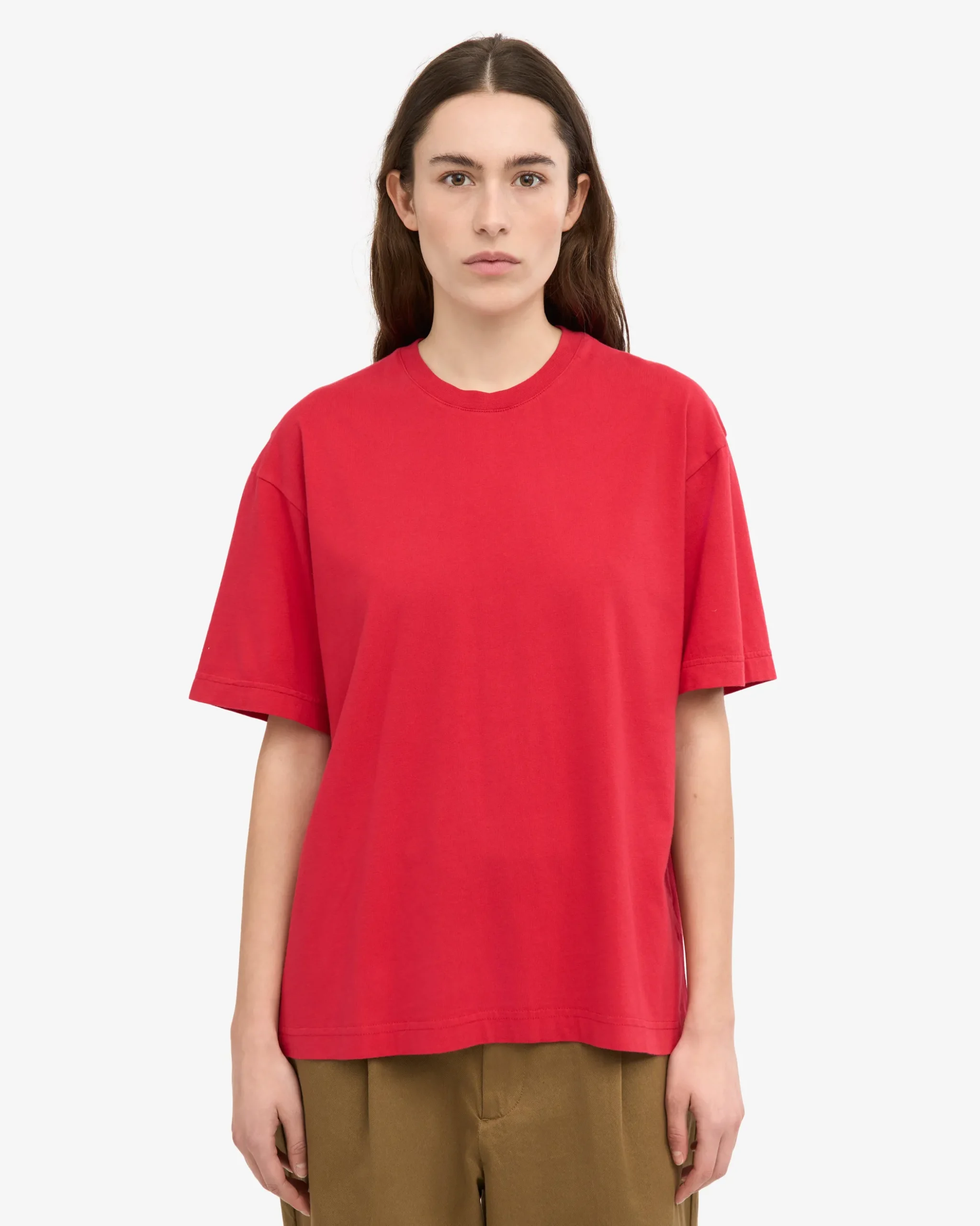 Oversized Organic T-Shirt - Scarlet Red