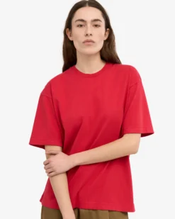Oversized Organic T-Shirt - Scarlet Red