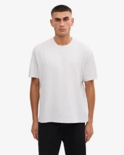 Oversized Organic T-Shirt - Snow Melange