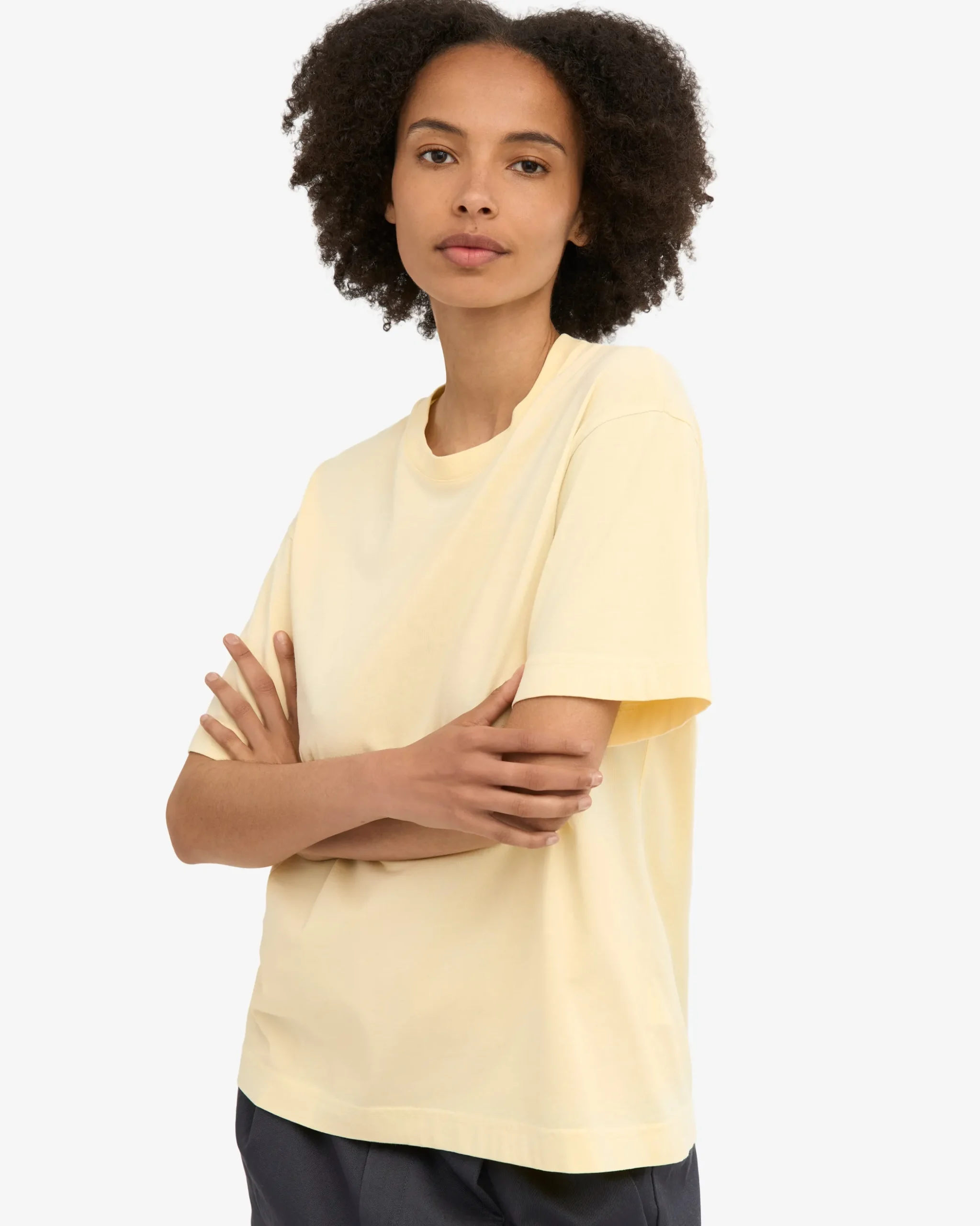 Oversized Organic T-Shirt - Soft Yellow