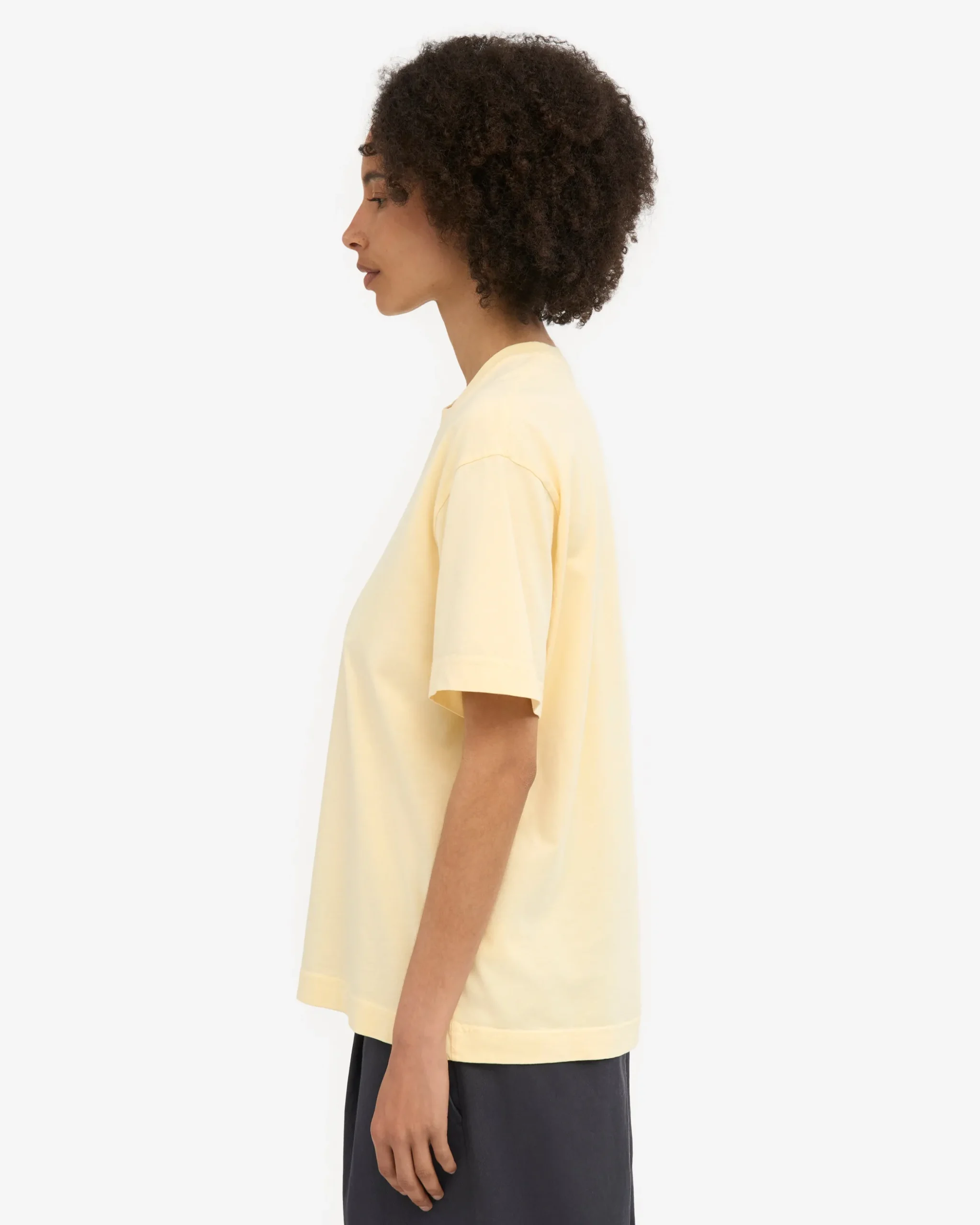 Oversized Organic T-Shirt - Soft Yellow