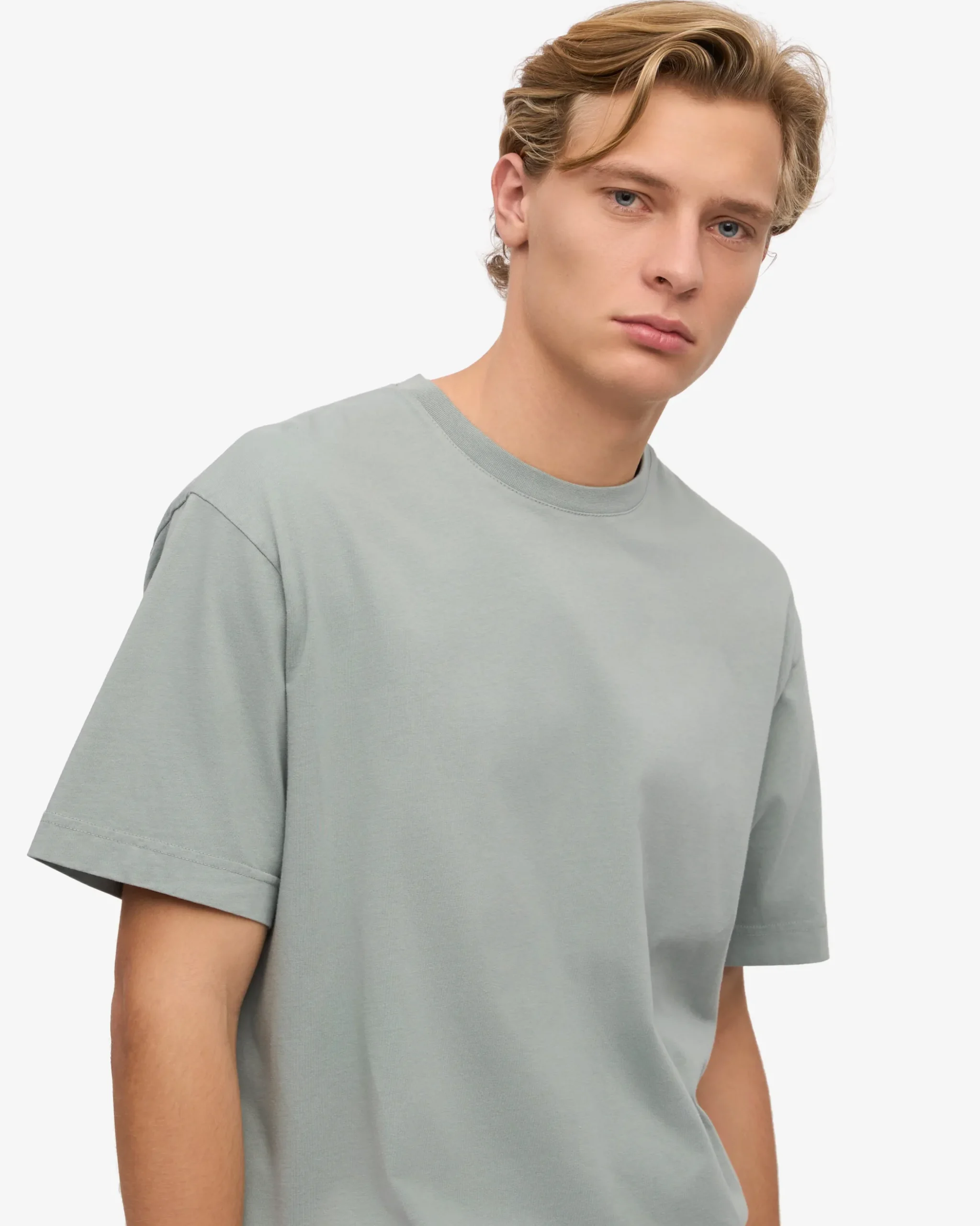 Oversized Organic T-Shirt - Steel Blue