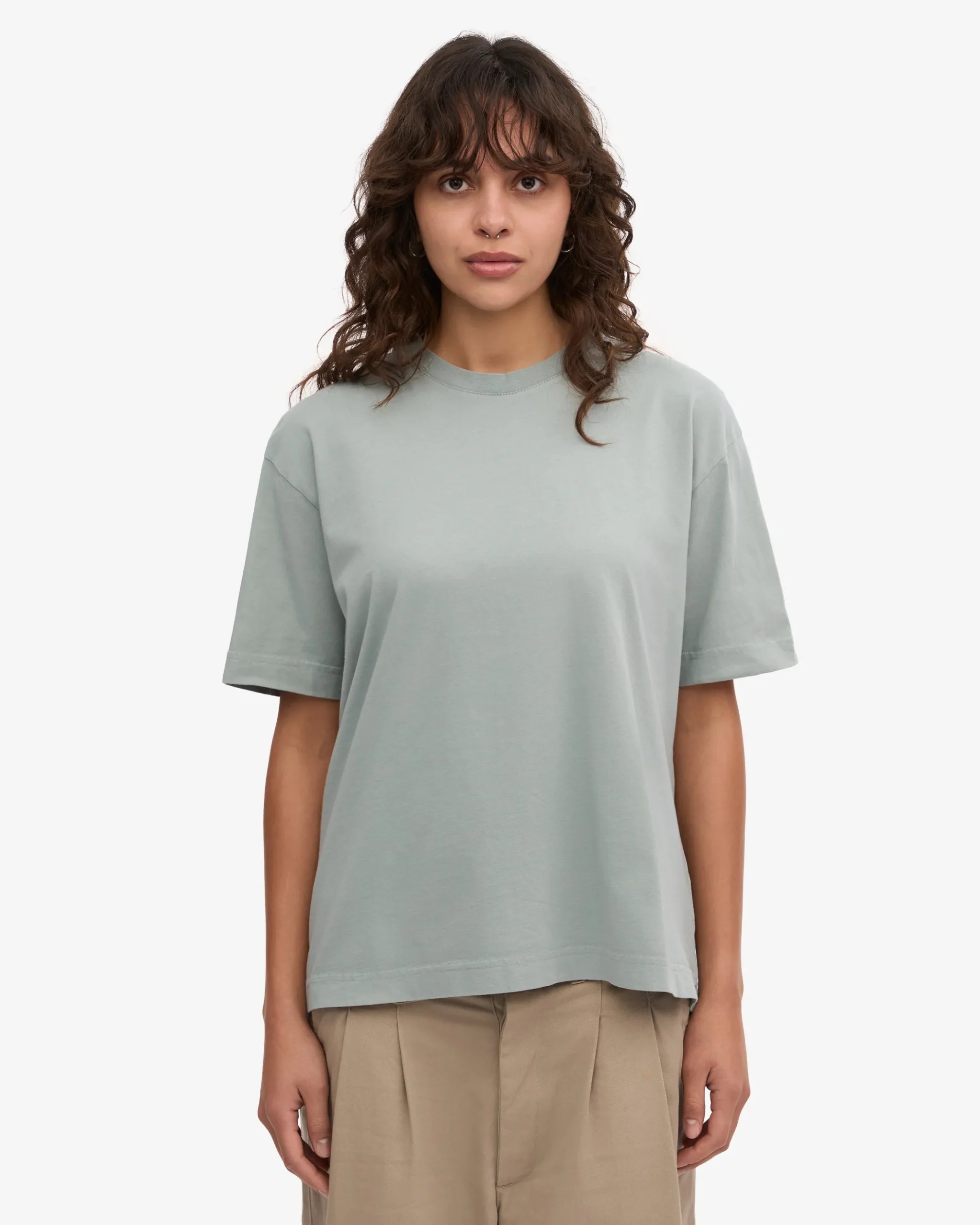 Oversized Organic T-Shirt - Steel Blue