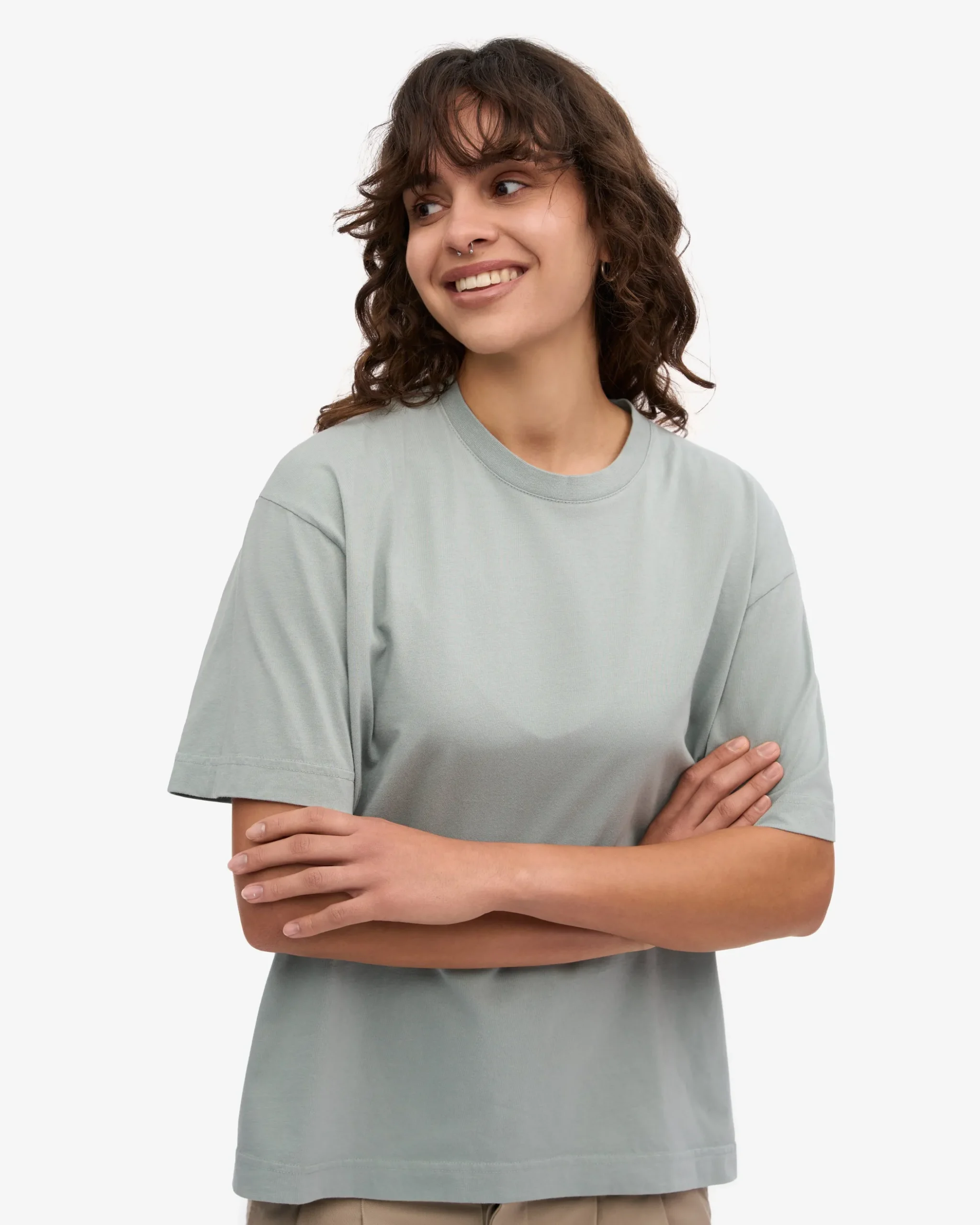 Oversized Organic T-Shirt - Steel Blue