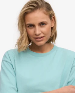 Oversized Organic T-Shirt - Teal Blue